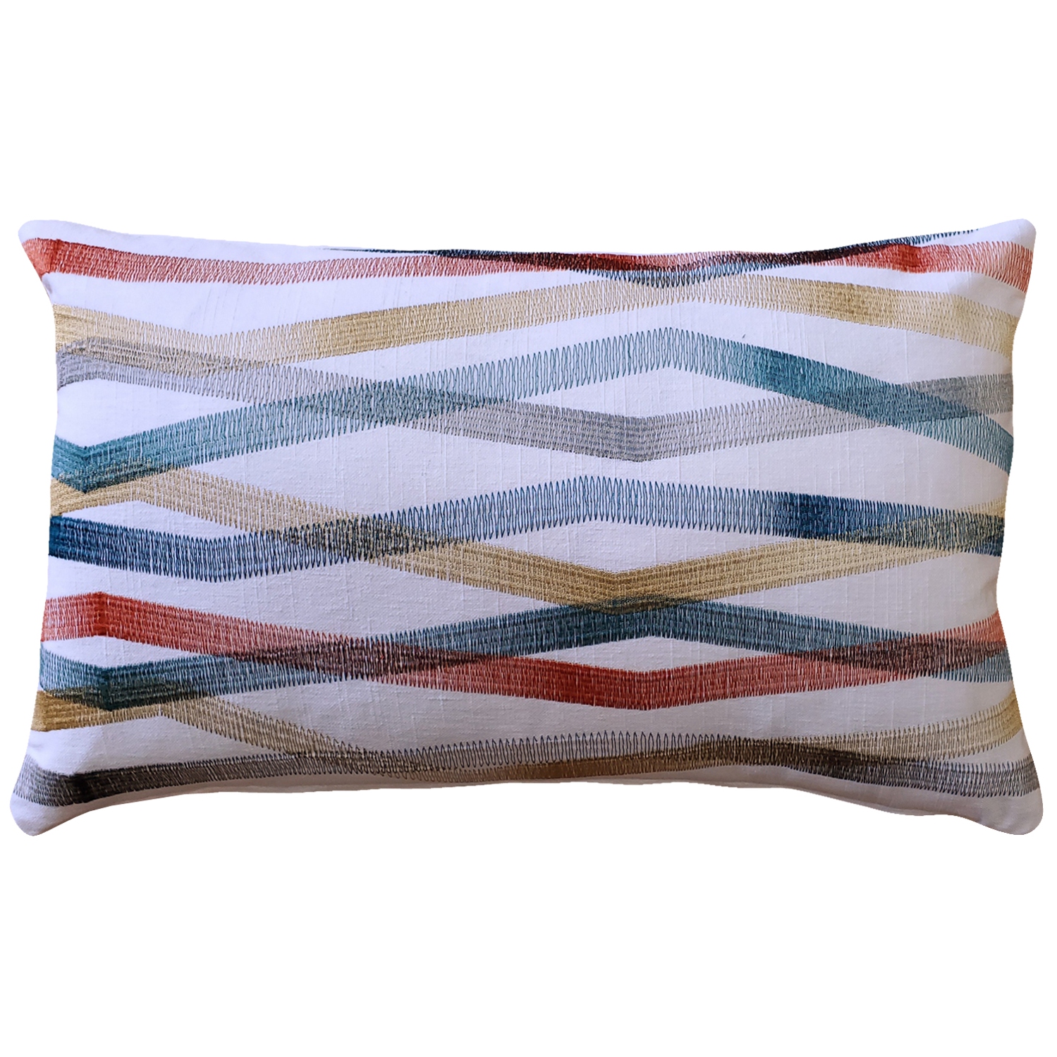 Wandering Lines Ocean Coast Throw Pillow, 12"x19"