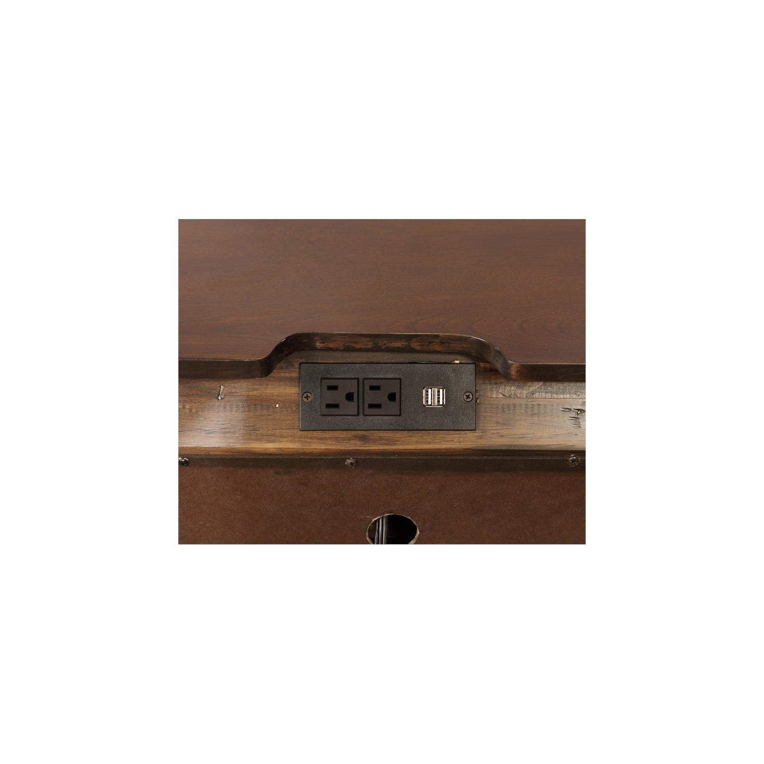 Bowery Hill Transitional Solid Wood 3-Drawer Nightstand in Brown Cherry