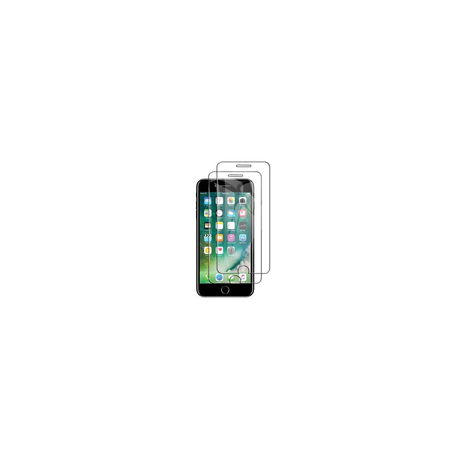 [2 PACK] Apple iPhone 8 Screen Protector Tempered Glass Screen Protector Guard - Case Friendly