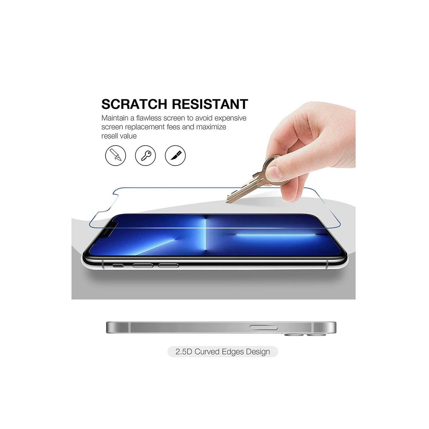 [1 PACK] Apple iPhone 11 Screen Protector Tempered Glass Screen Protector Guard - Case Friendly