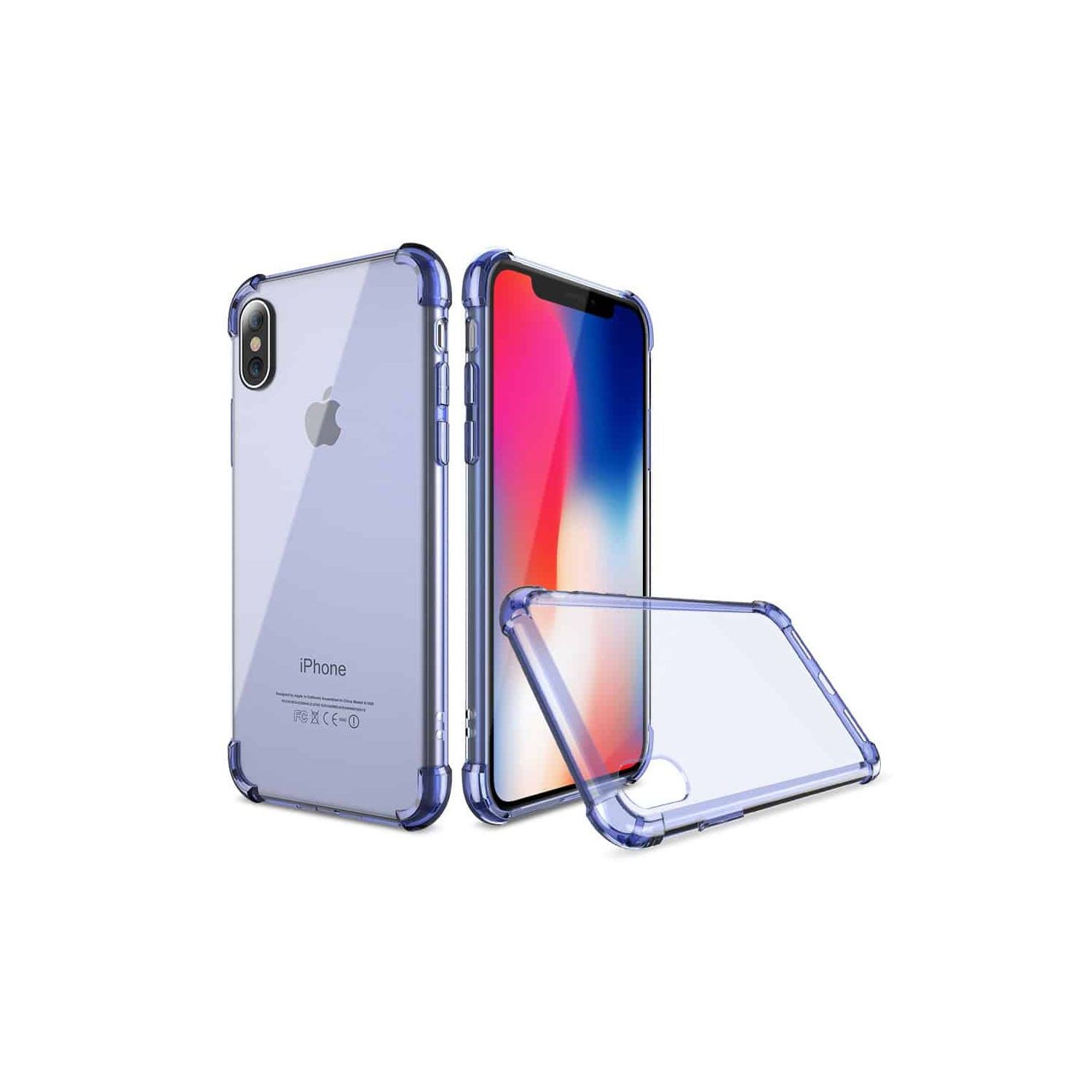 Apple iPhone XS Clear Case Shockproof Tough Gel Transparent Anti knock Air Cushion Heavy Duty Phone Back Cover