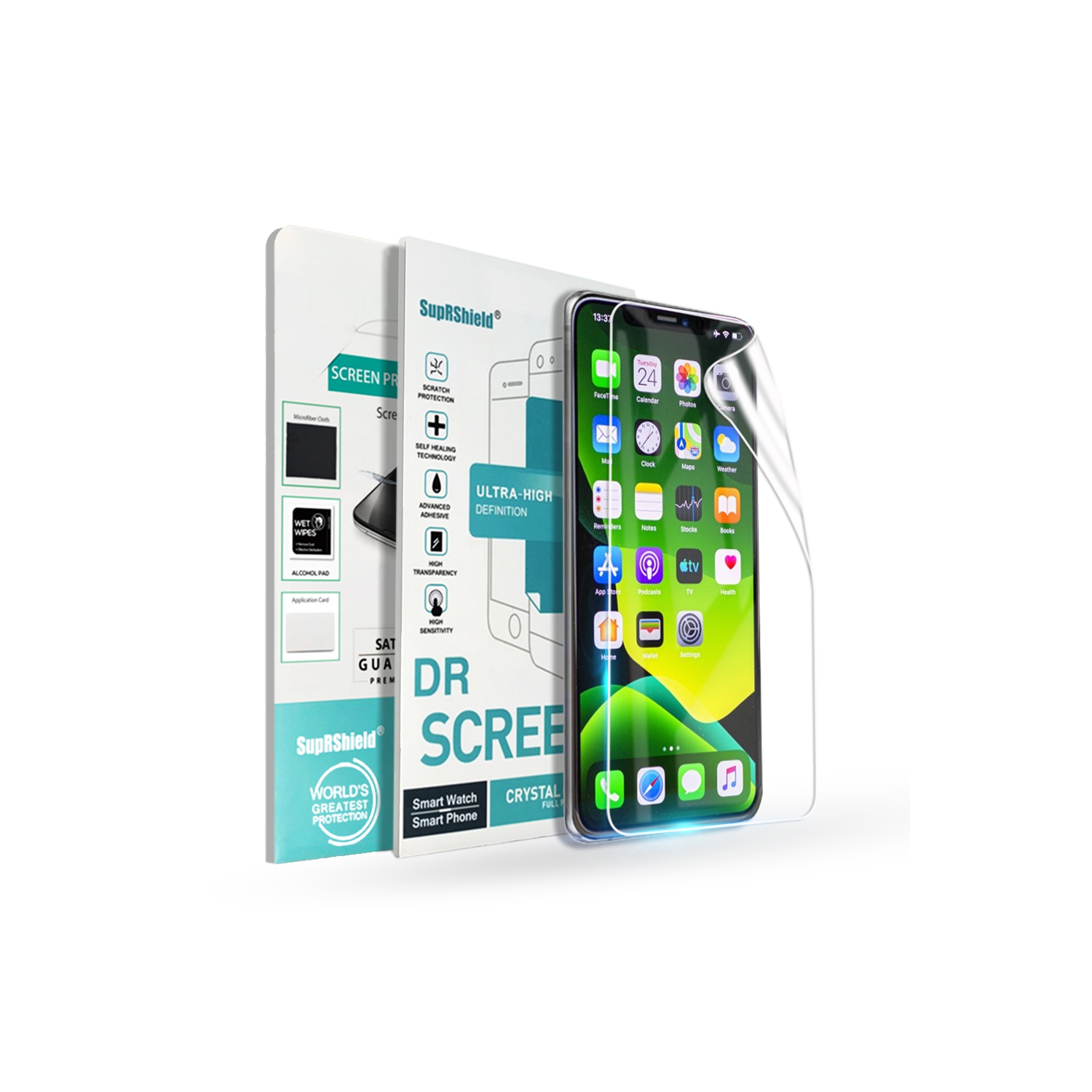 [3 Pack] Apple iPhone 11 SupRShield Hydrogel Full Coverage Screen Protector Film Guard