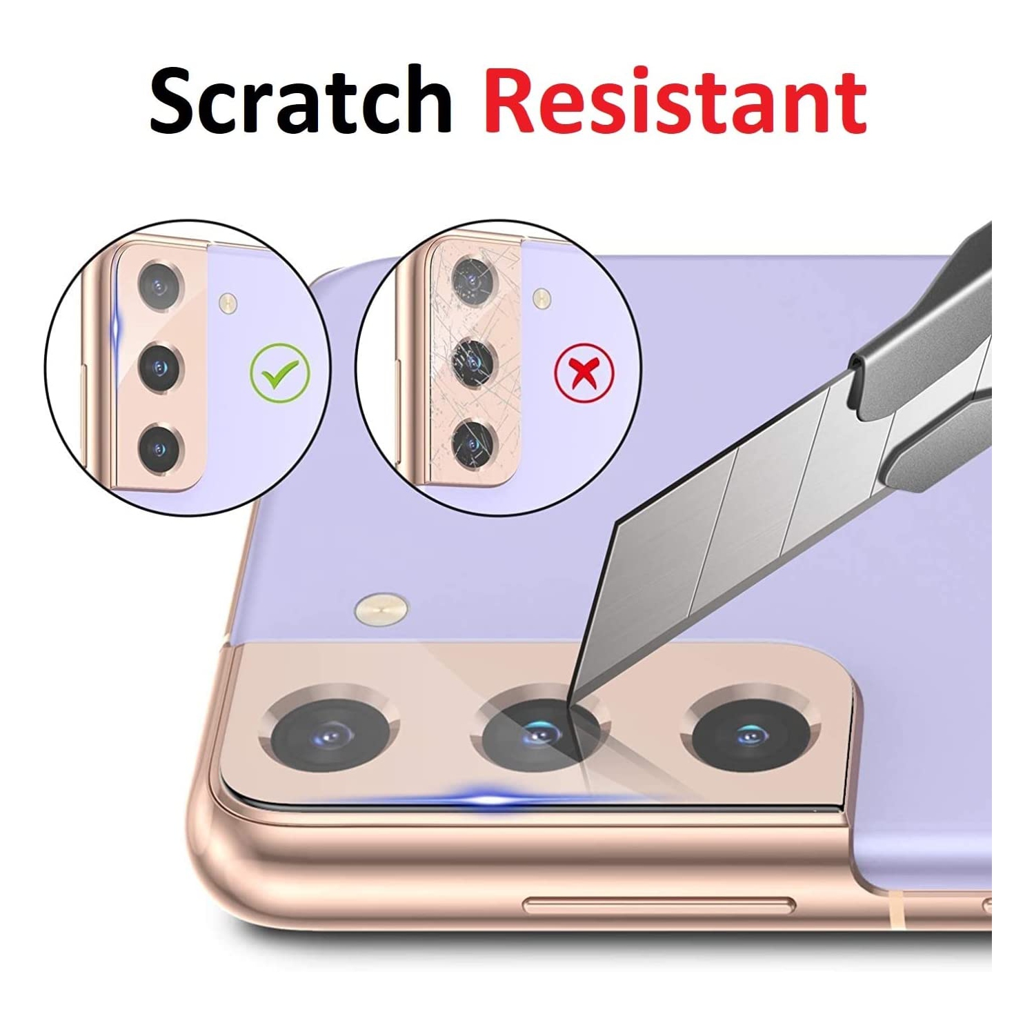 [ SupeRSield ] Samsung Galaxy S22 Camera Lens Screen Protector Anti Scratch Tempered Glass Film Guard [ 3 Pack ]