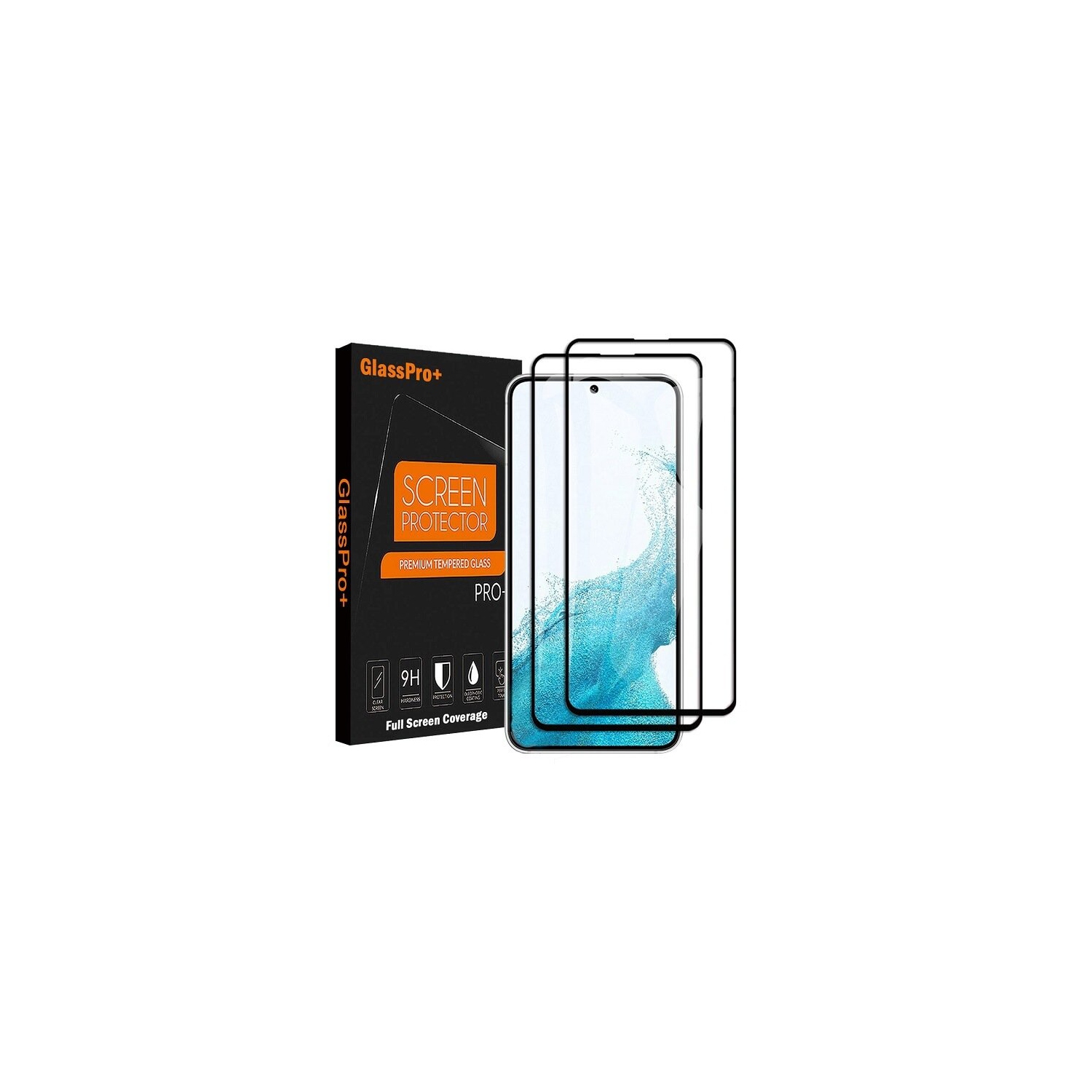 SupeRShield-2 PACK Screen Protector for Samsung Galaxy S22 5G Tempered Glass [HD Full Coverage] [Easy Installation] Scratch Resistant 9H Hardness