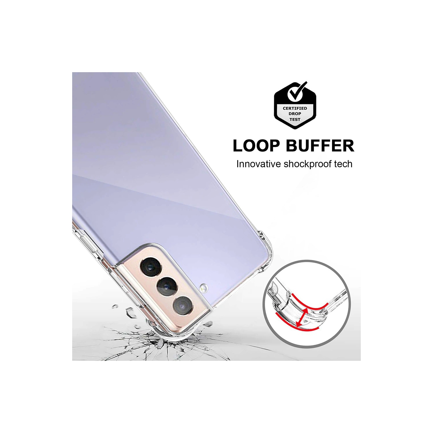 Samsung Galaxy S21 Clear Case Shockproof Tough Gel Transparent Air Cushion Heavy Duty Phone Back Cover