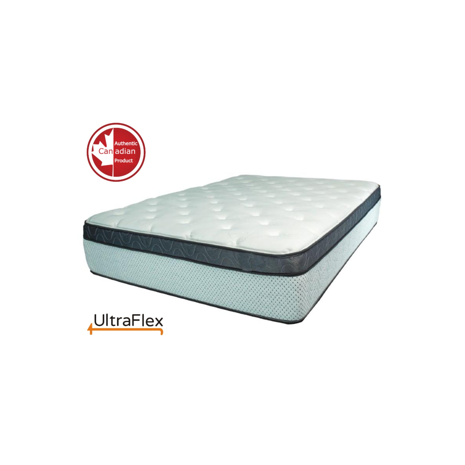 Ultraflex EUPHORIA- 14" Orthopedic Eurotop Pocket Coil Foam Encased Eco-friendly Hybrid Mattress