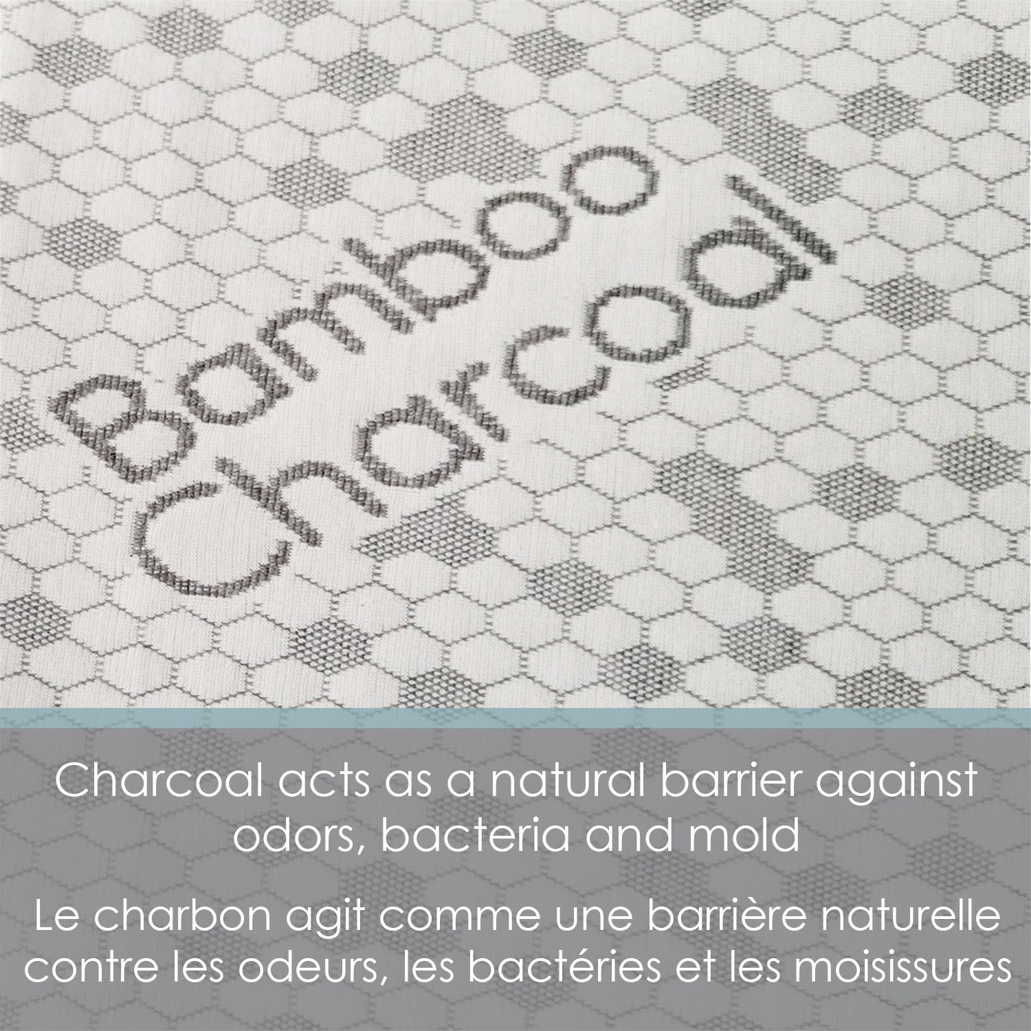Oreiller Health Comfort infusé de charbon, grand lit