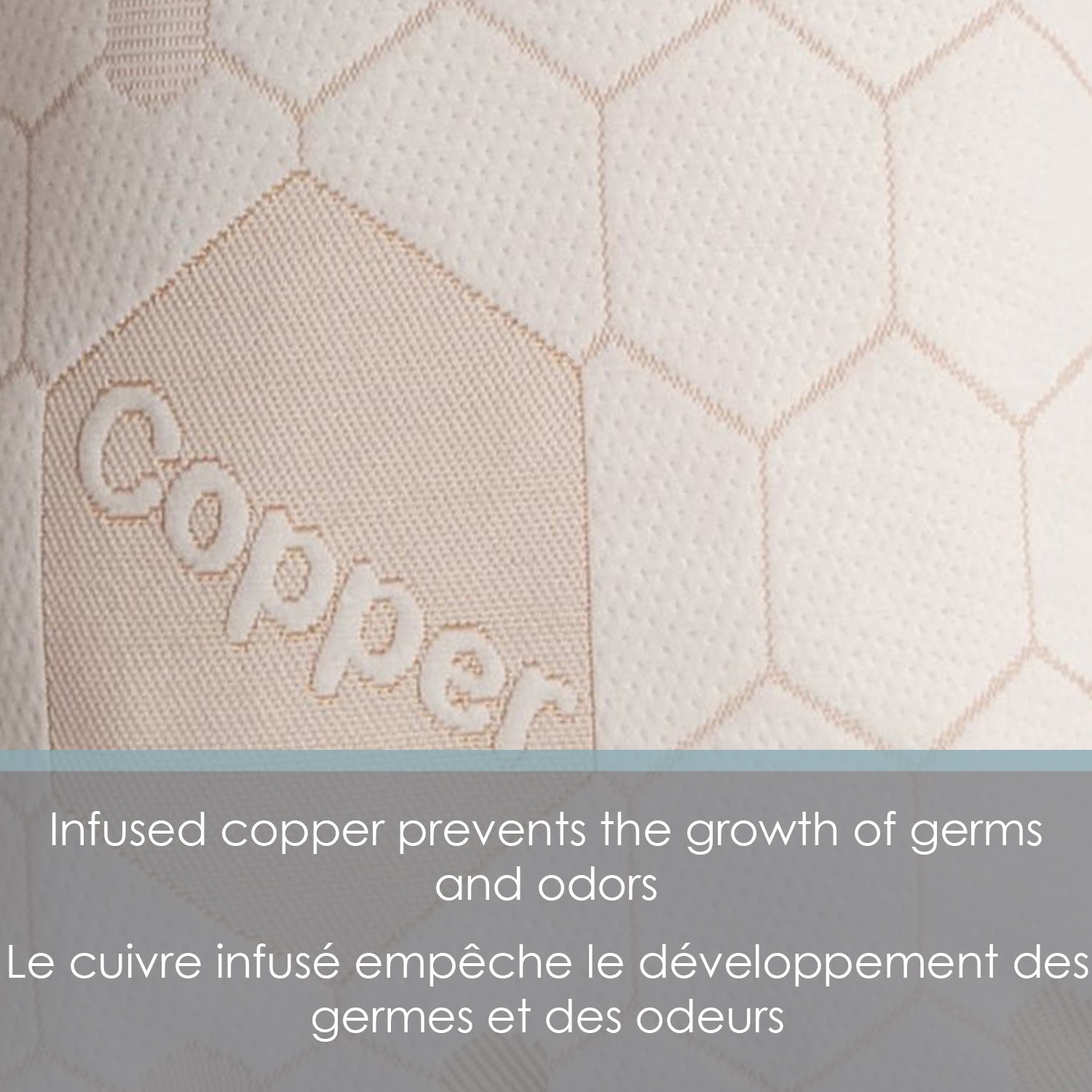 Oreiller Health Comfort infusé de cuivre, grand lit