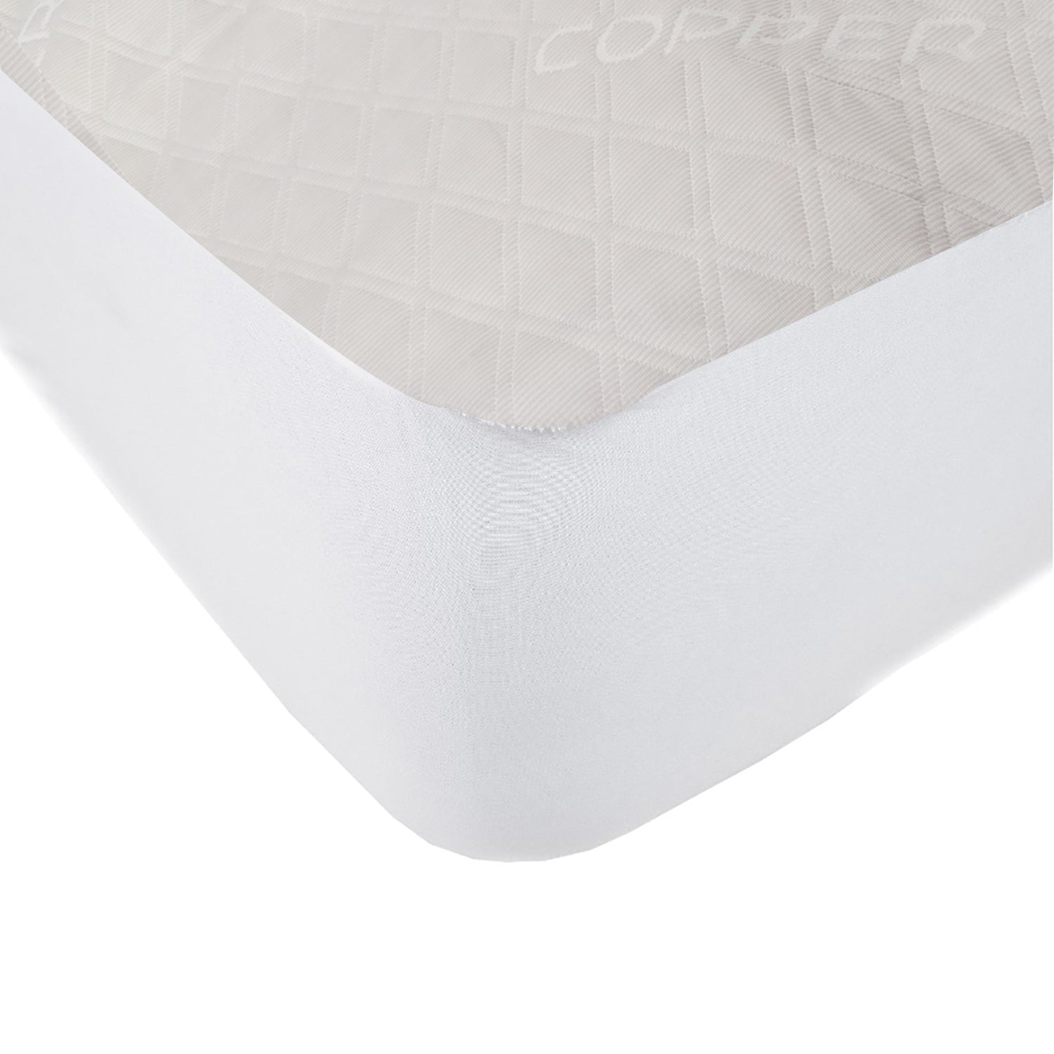 Cotton House - Copper Infused Mattress Protector, Hypoallergenic, Twin Size, Beige