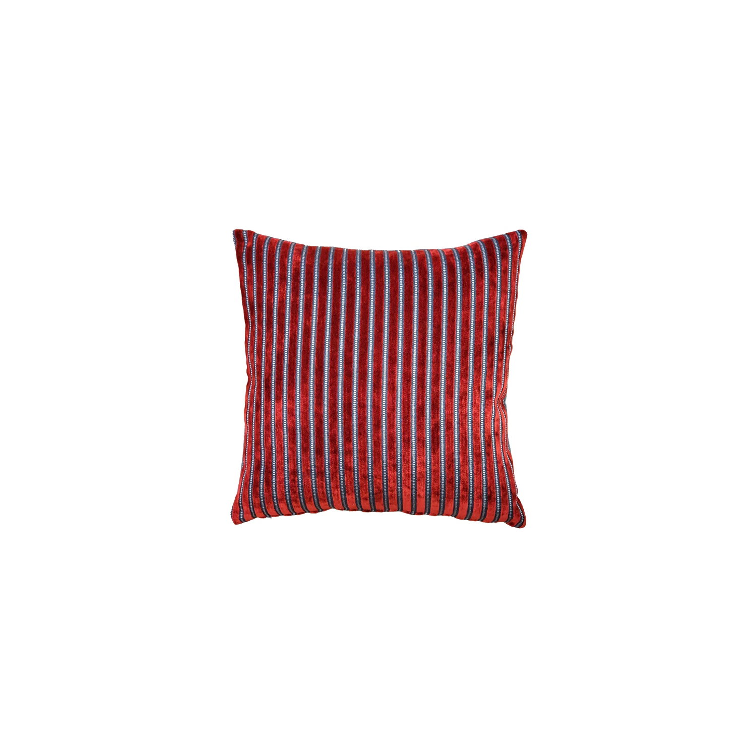 Rockefeller Lava Red Velvet Throw Pillow, 20"x20"