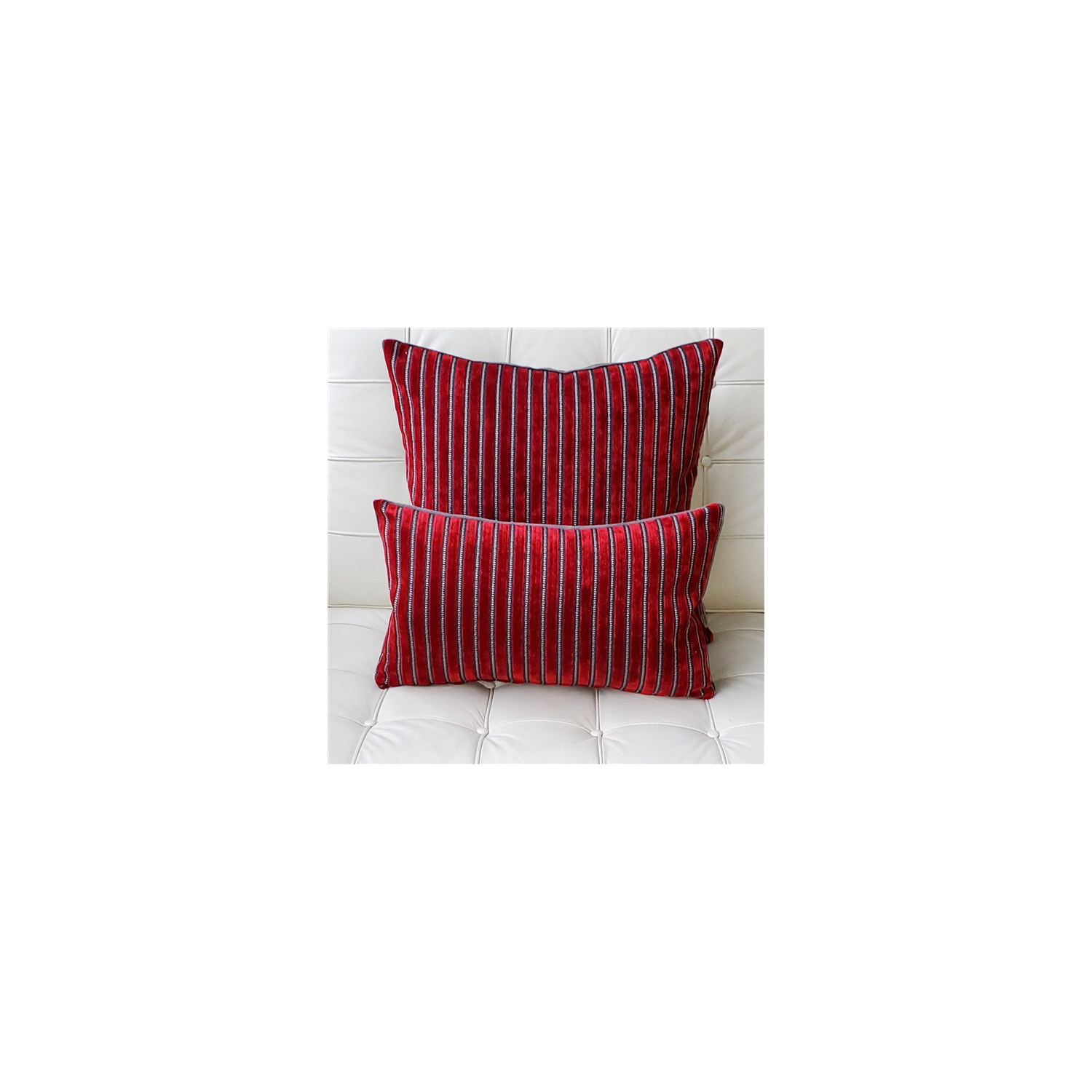 Rockefeller Lava Red Velvet Throw Pillow, 20"x20"