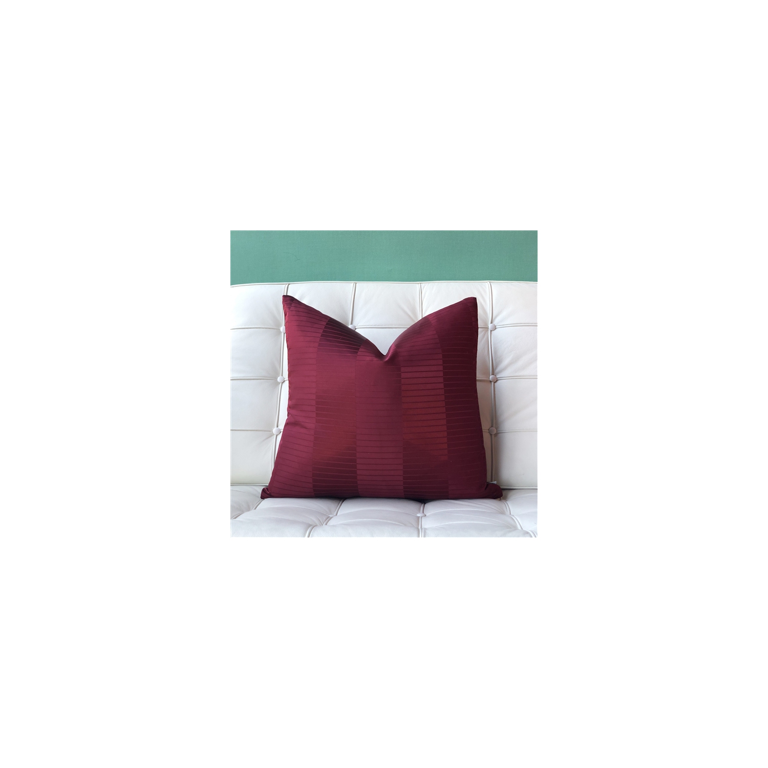 Pinctada Pearl Burgundy Red Throw Pillow, 19"x19"