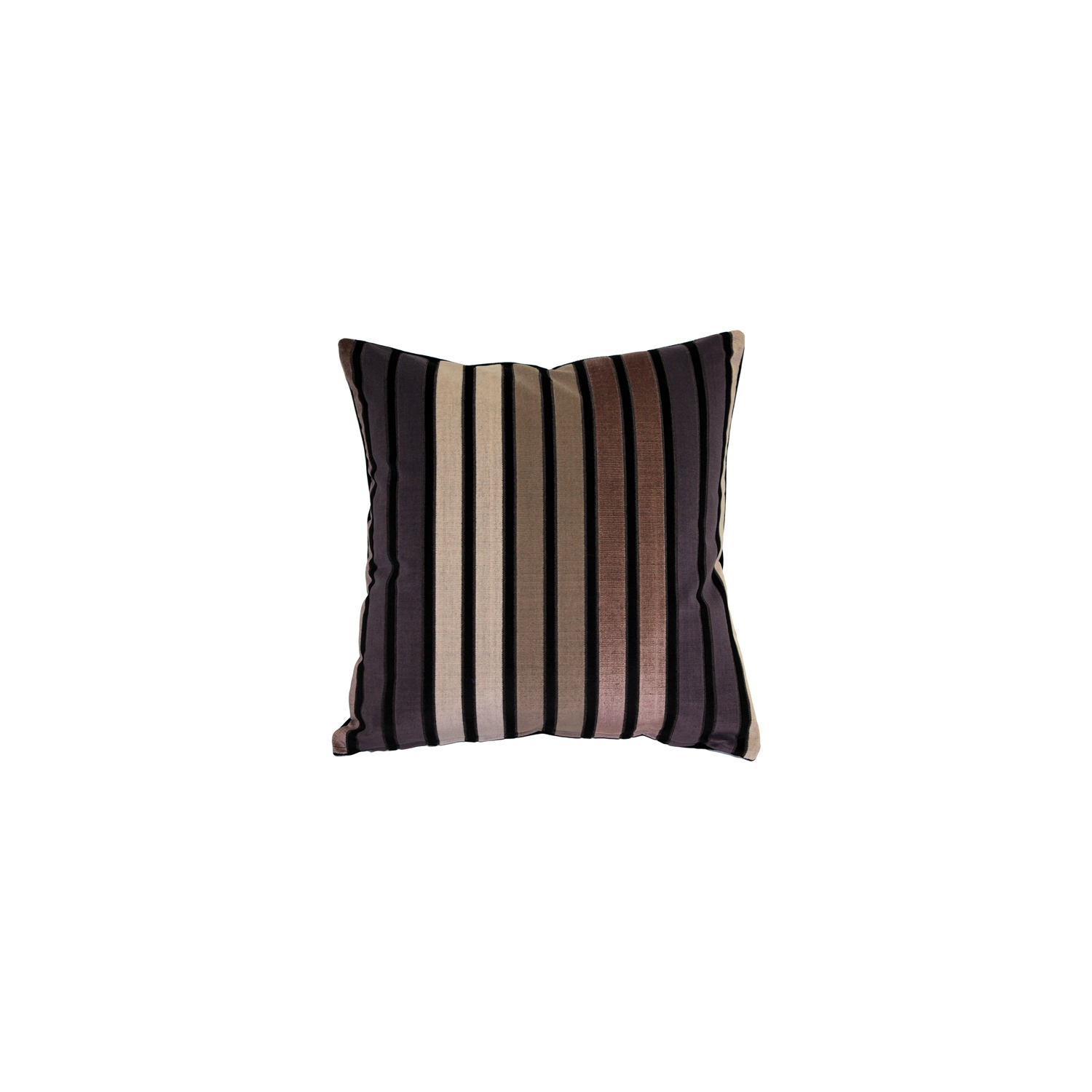 Amethyst Stripes Textured Velvet Throw Pillow, 20"x20"
