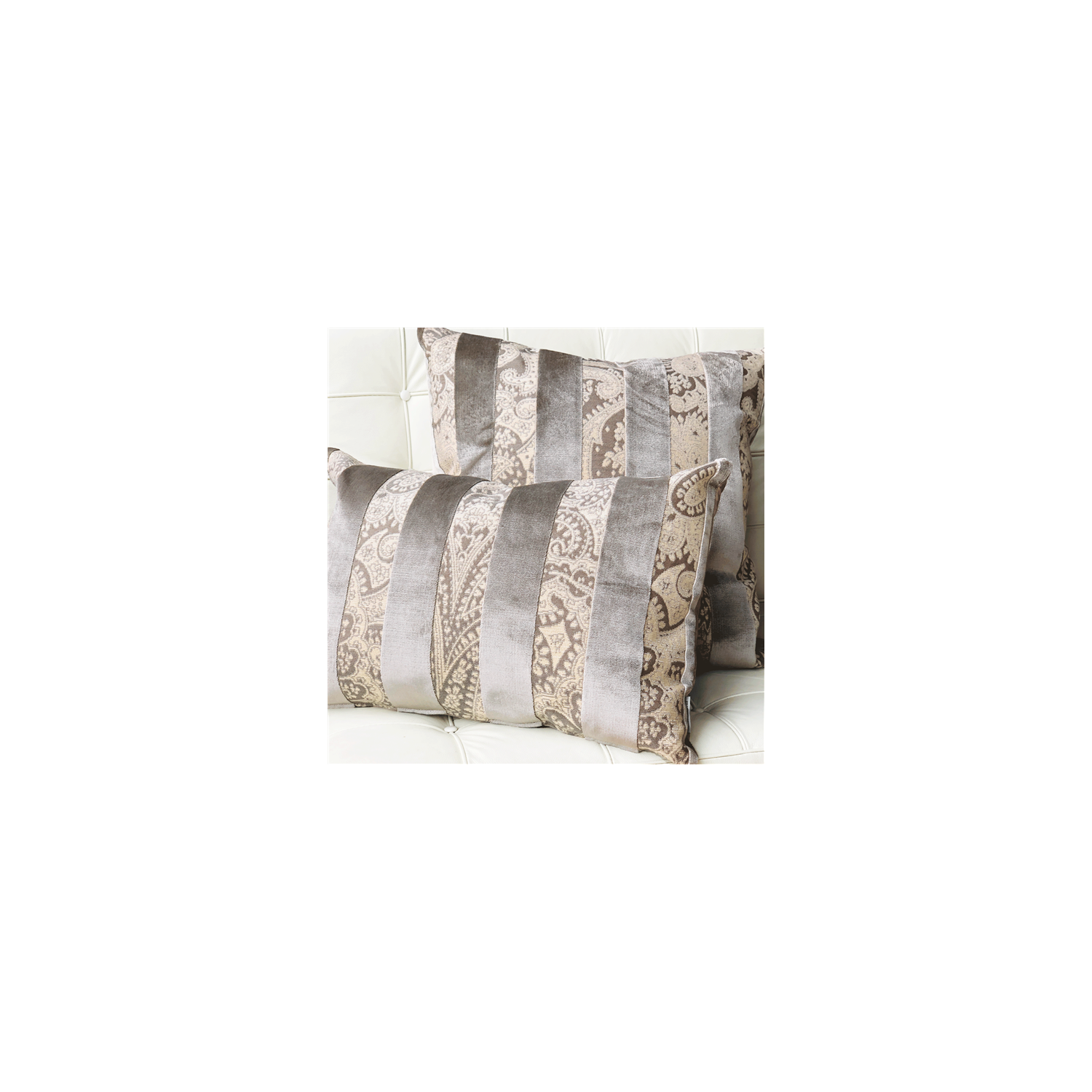 Robert Owl Stripe Velvet Pillow 15x22