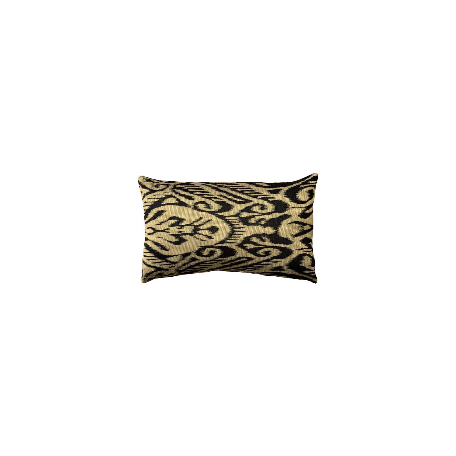 Mallorca Carbon Ikat Throw Pillow, 12"x20"
