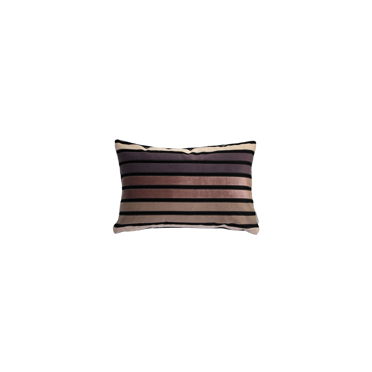 Amethyst Stripes Textured Velvet Throw Pillow, 12"x20"