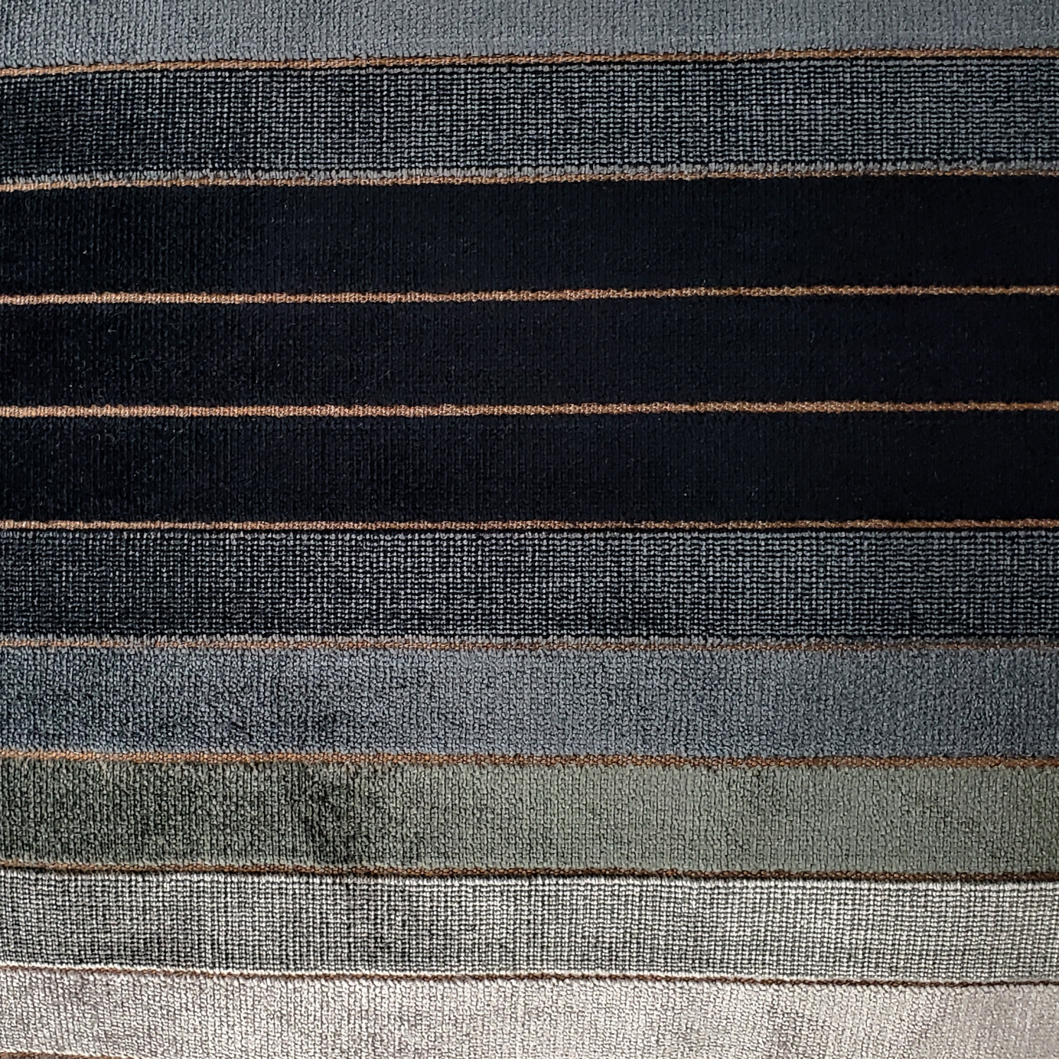 Carbon Stripes Textured Velvet Throw Pillow, 12"x19"