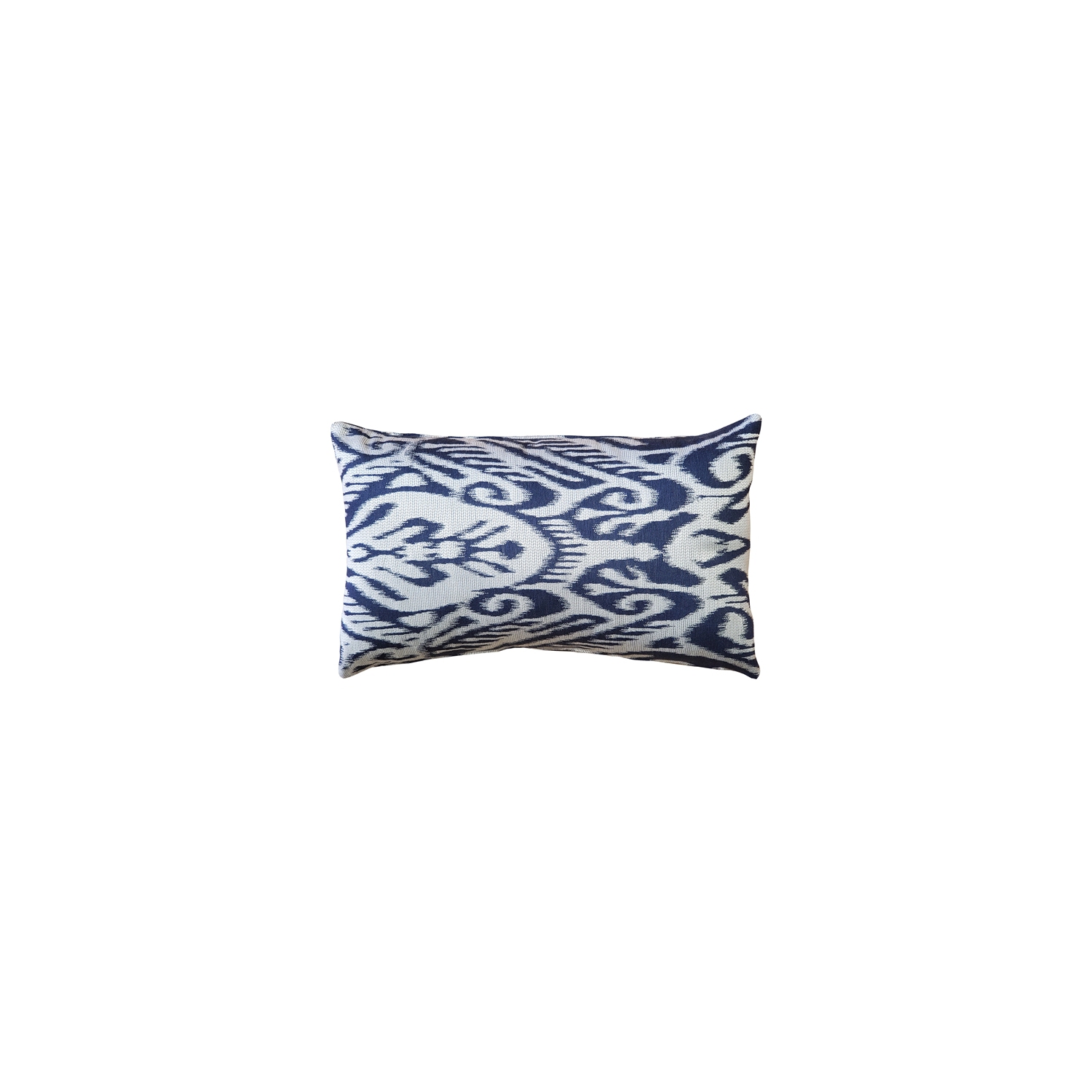 Mallorca Bluefin Ikat Throw Pillow, 12"x20"