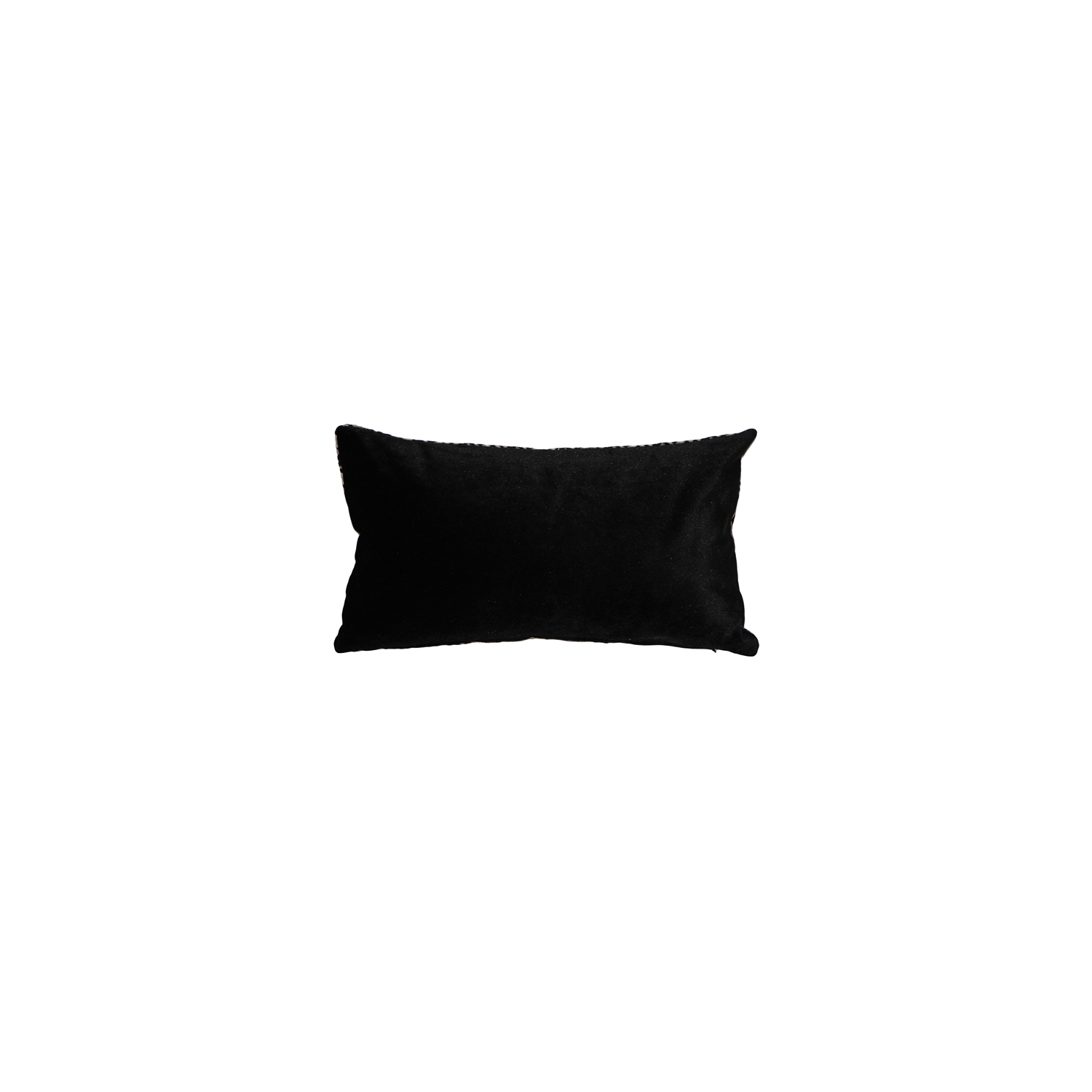Jager Black Diamond Textured Velvet Throw Pillow, 12"x20"
