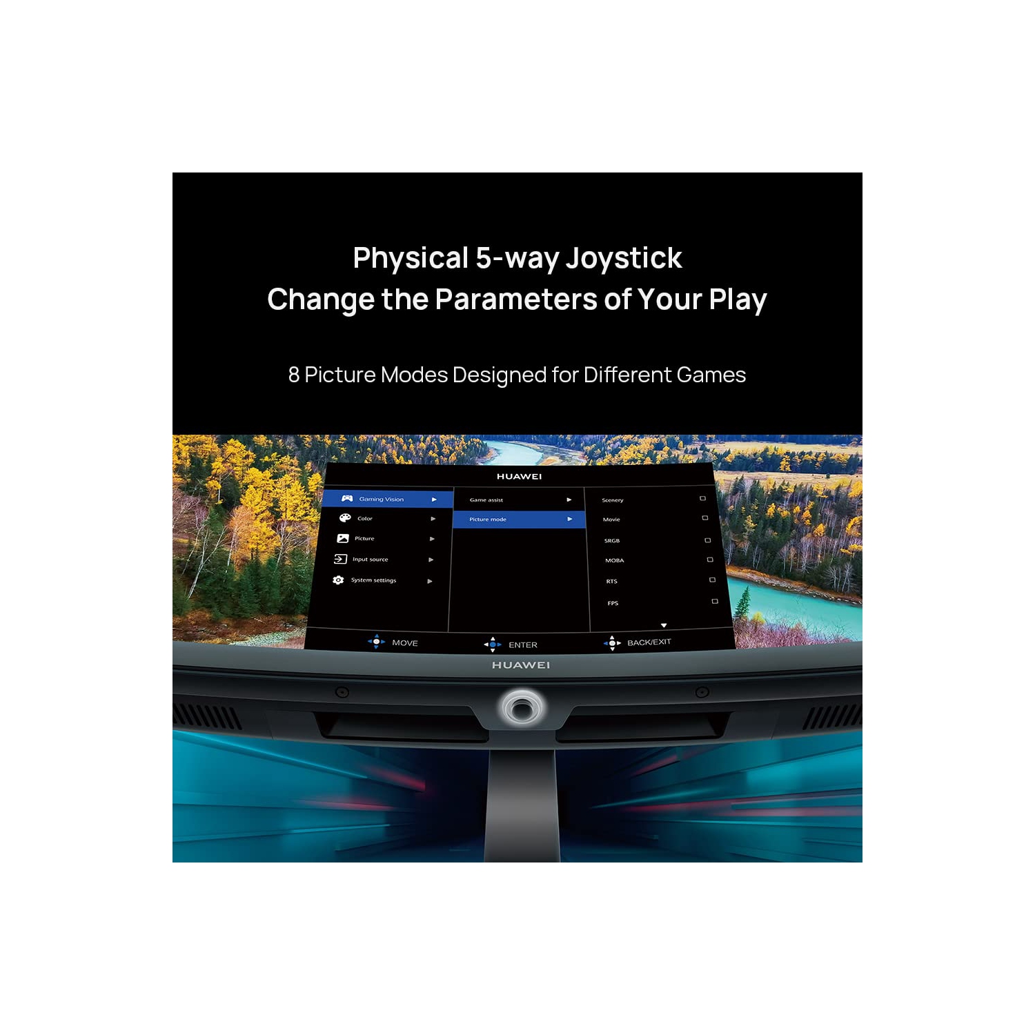 HUAWEI MateView GT 27'' Curved Gaming Monitor, 165Hz, 16:9 QHD 2560 x 1440, 2K, 1500R, Cinema-Level P3 Colour, 4000:1 Contrast Ratio, HDR, TÜV