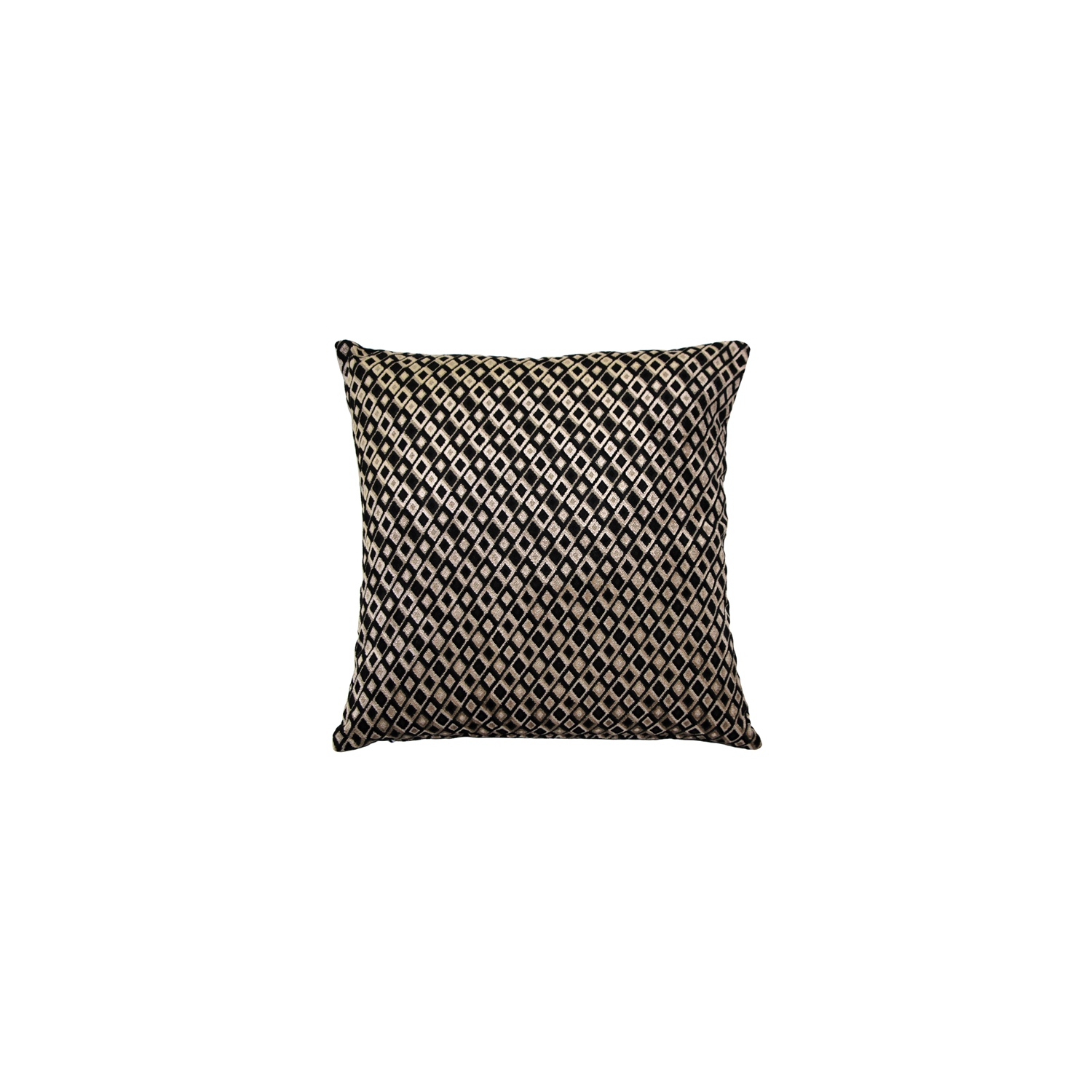Jager Black Diamond Textured Velvet Throw Pillow, 20"x20"