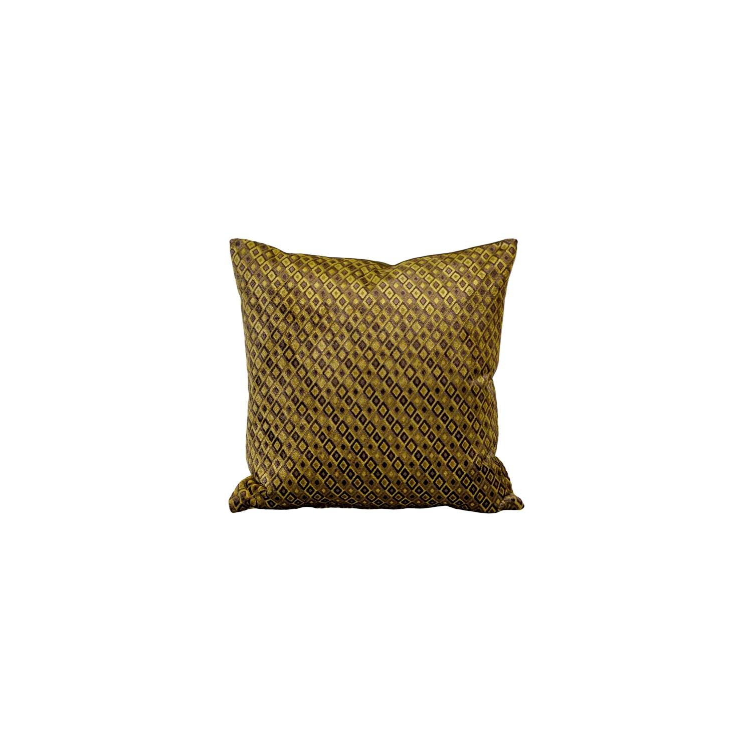 Jager Sage Diamond Textured Velvet Throw Pillow, 20"x20"