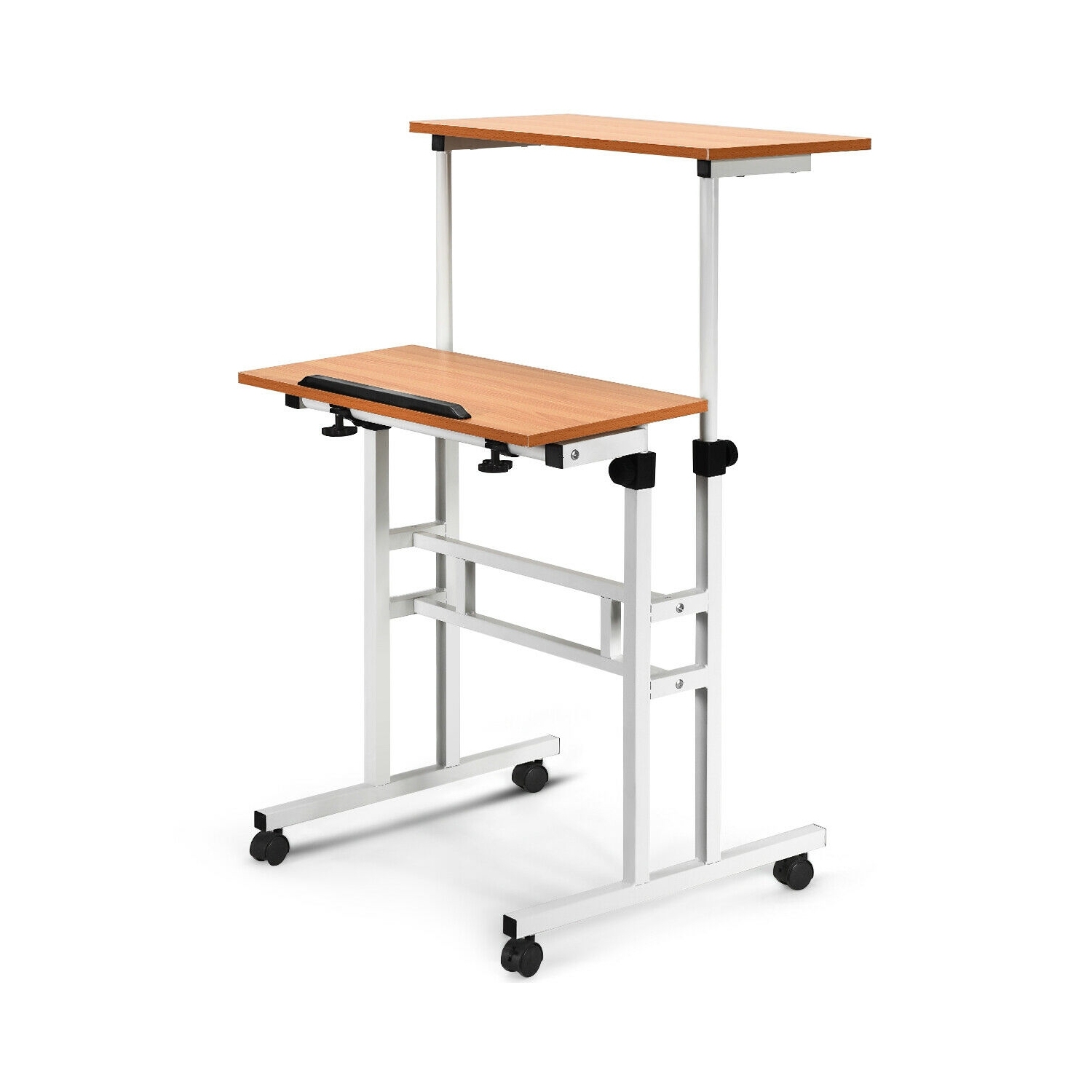 2 in 1 Height Adjustable Sit Standing Computer Desk