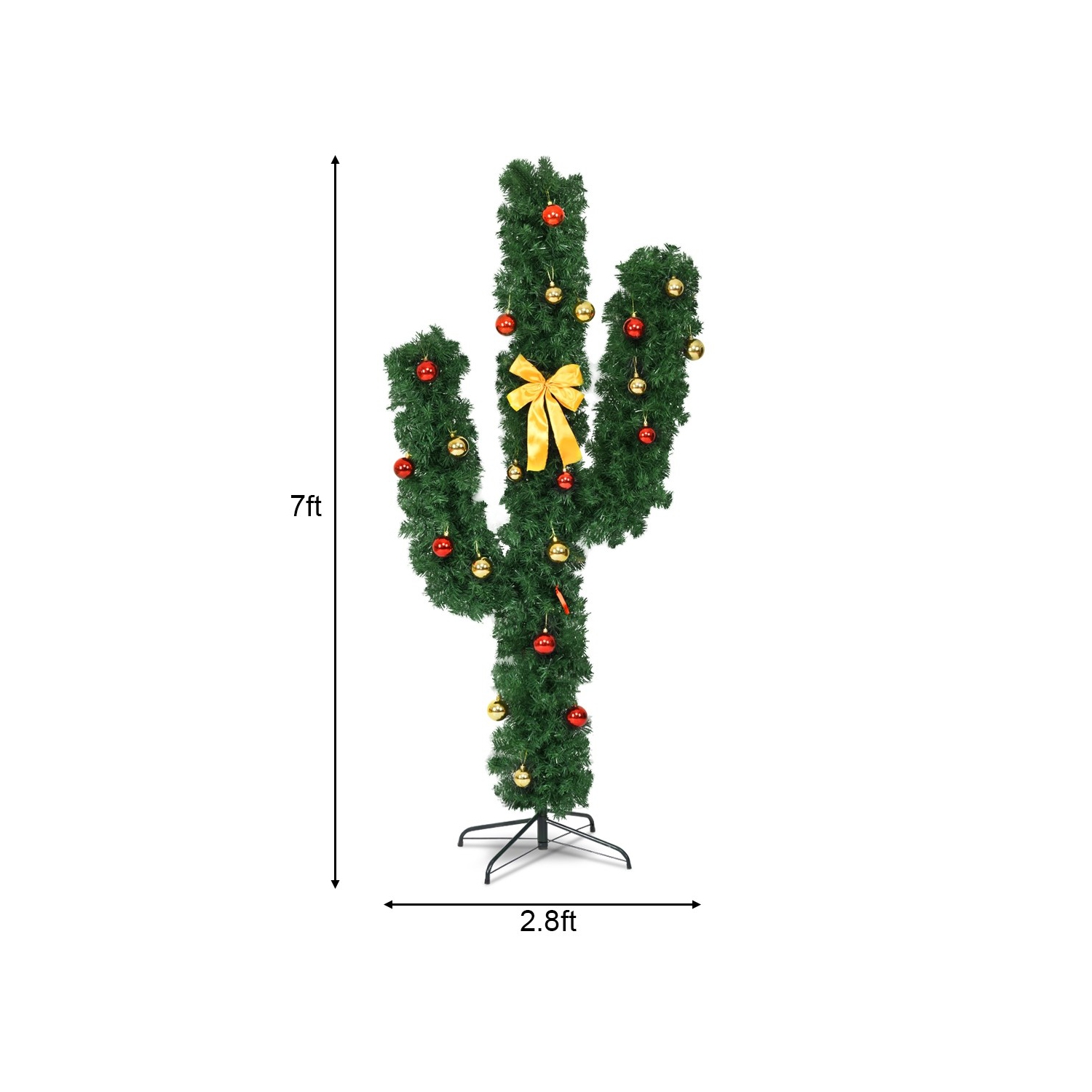 Cactus artificiel lumineux pour Noël, décoration intérieure des Fêtes avec lumières