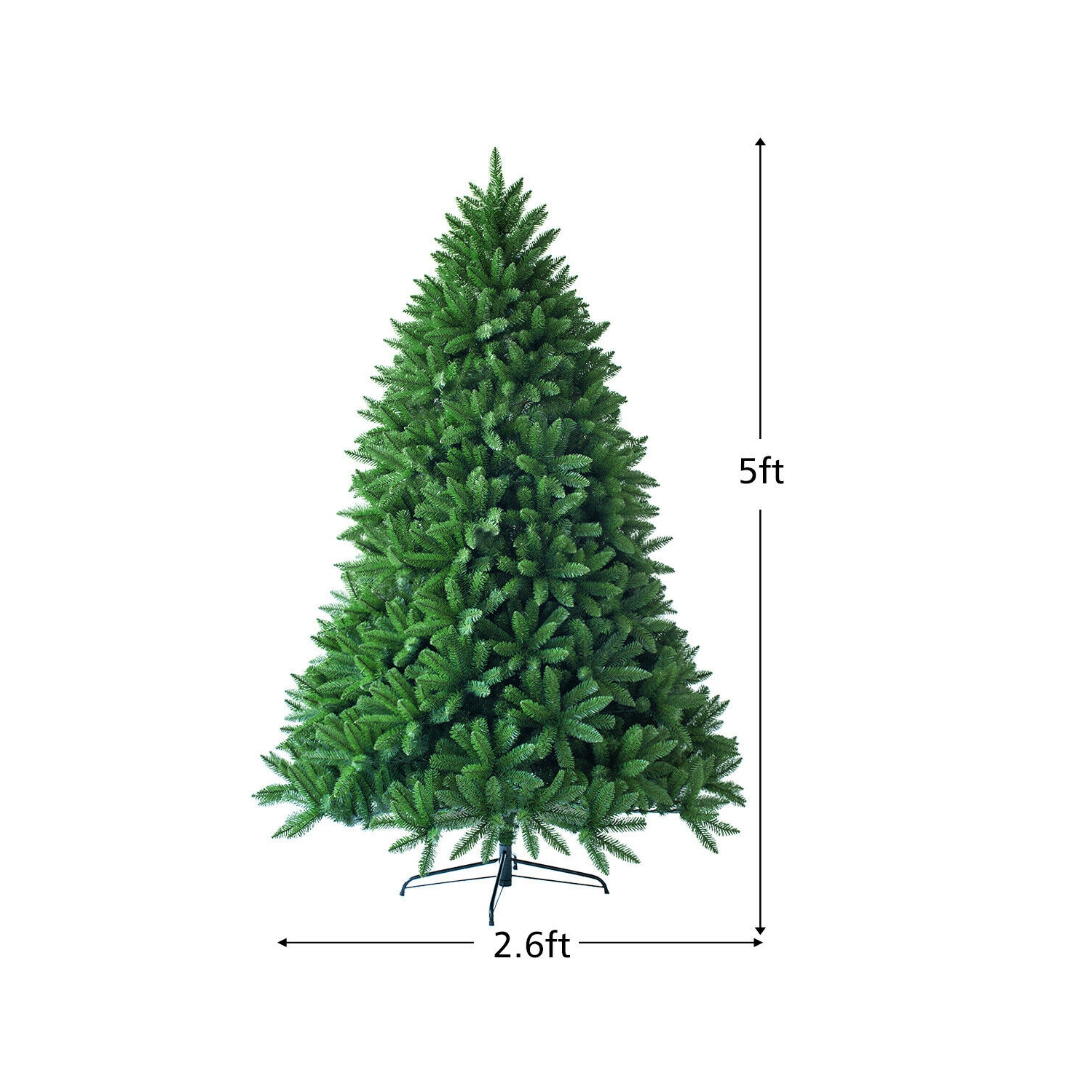 Holiday Fir Artificial Christmas Tree with 600 Branch Tips for Living Room Setup