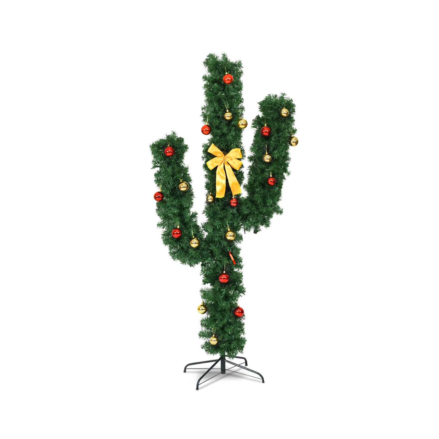 Light-Up Artificial Cactus Tree for Christmas, Indoor Holiday Décor with Lights