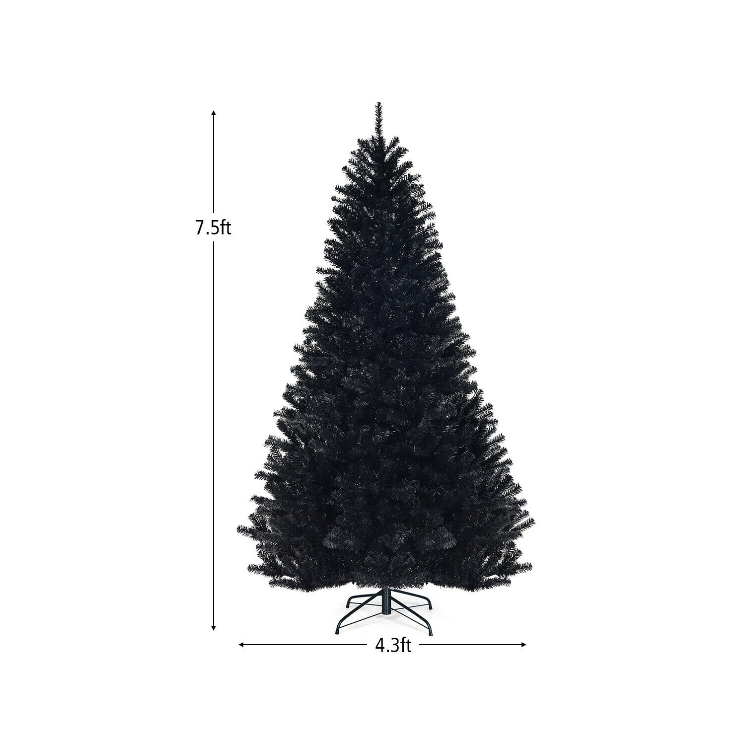 Arbre d'Halloween à charnières pour Noël, design artificiel avec aspect de branche complet