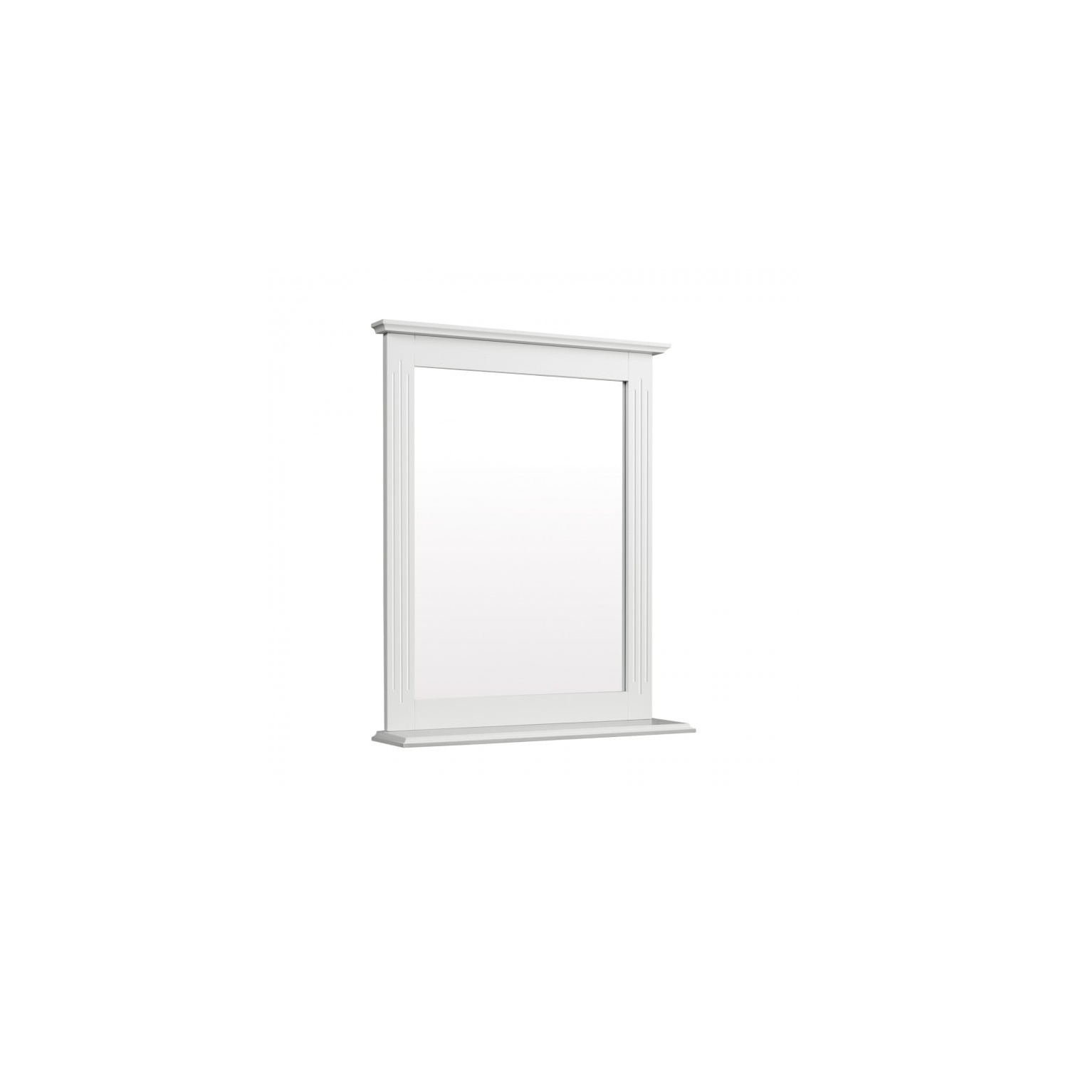 Space-saving vanity mirror with shelf, perfect for small bathrooms or bedrooms