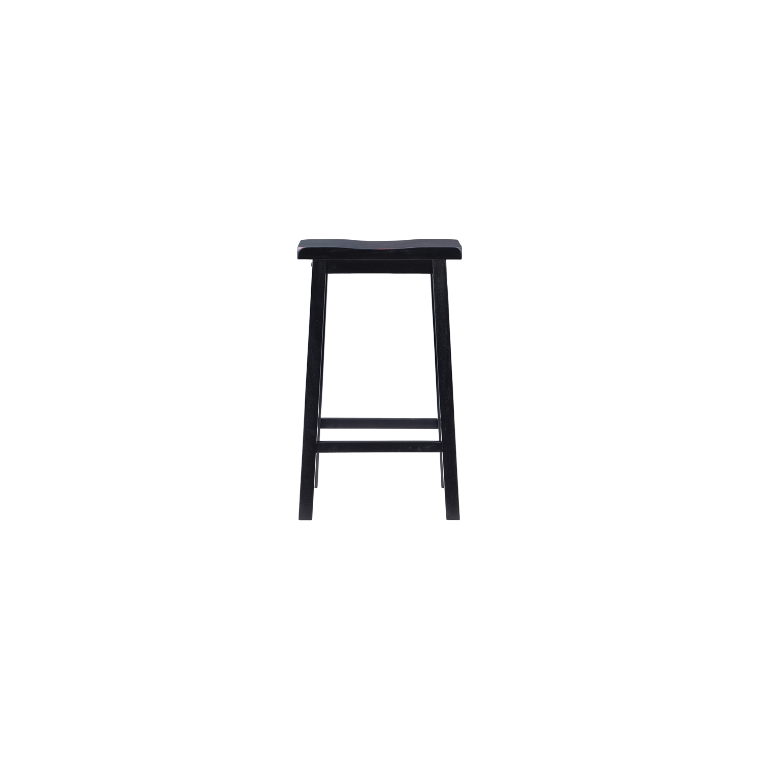 Pemberly Row Transitional 29" Wood Bar Stool in Antique Black