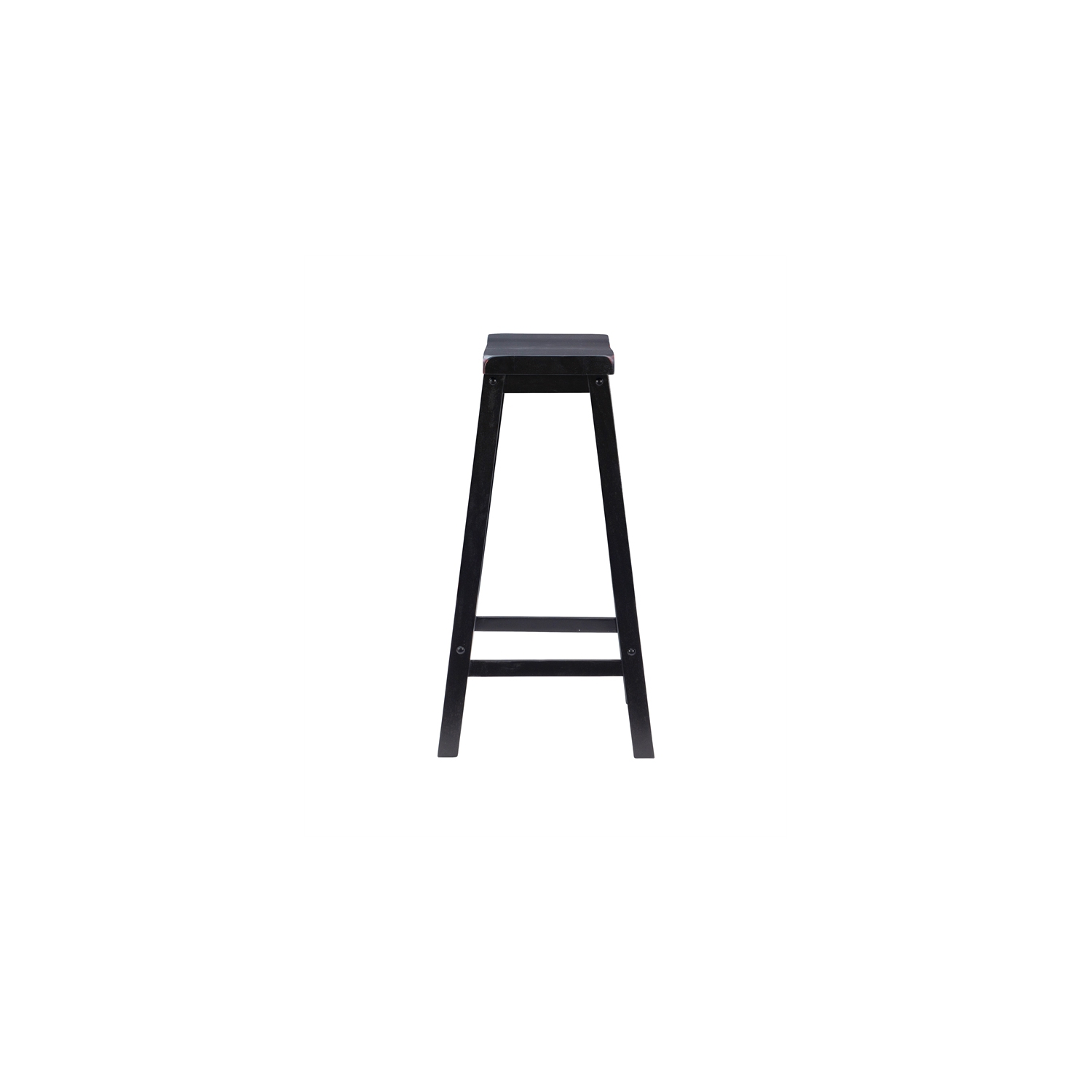 Pemberly Row Transitional 29" Wood Bar Stool in Antique Black