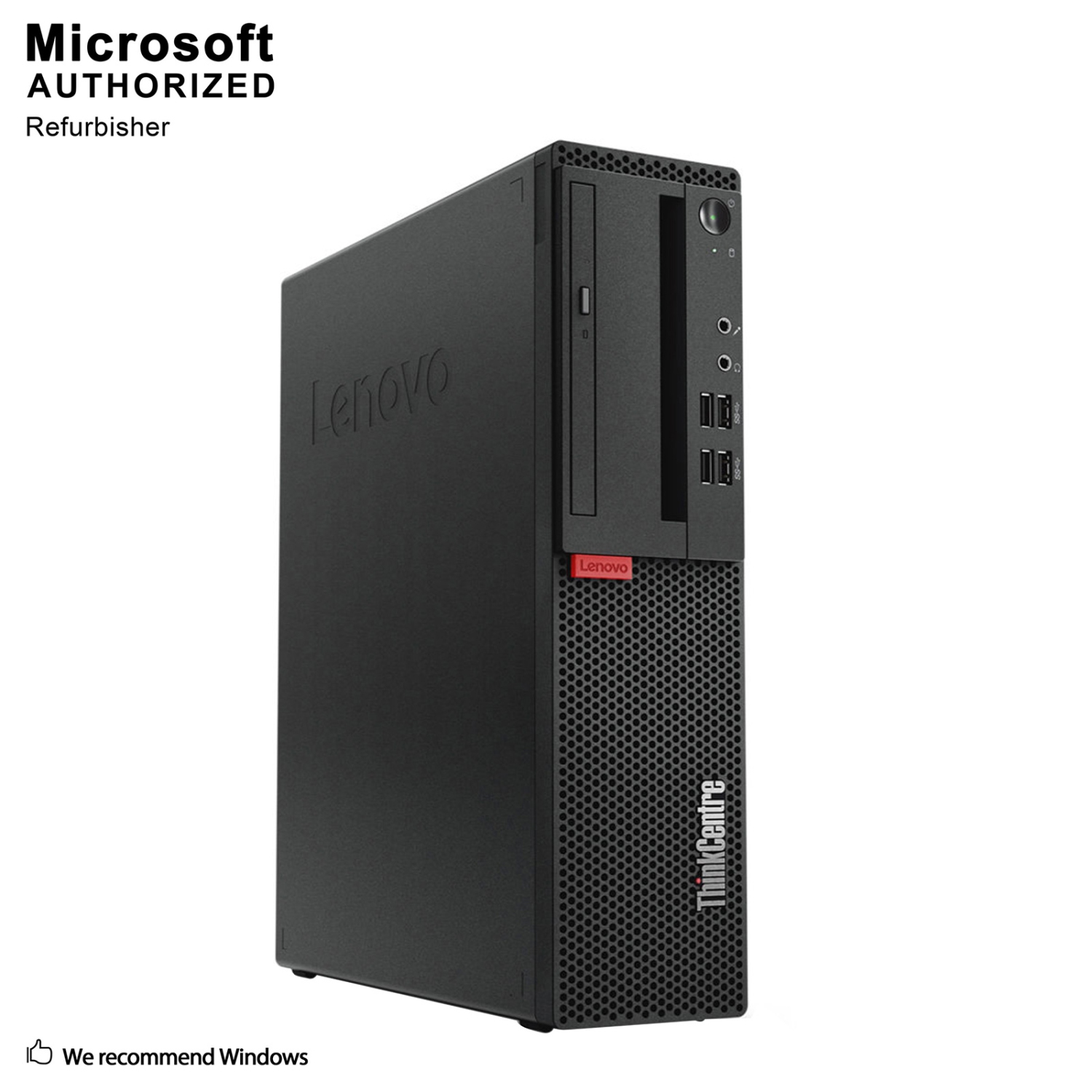 Refurbished (Good) - Lenovo ThinkCentre M910S SFF PC, Intel Core I5-6500 3.2Ghz, 16G DDR4, 256 GB SSD, DVD, 4K Support, Keyboard & Mouse, Win 10 Pro 64-bit (EN/ES/FR)