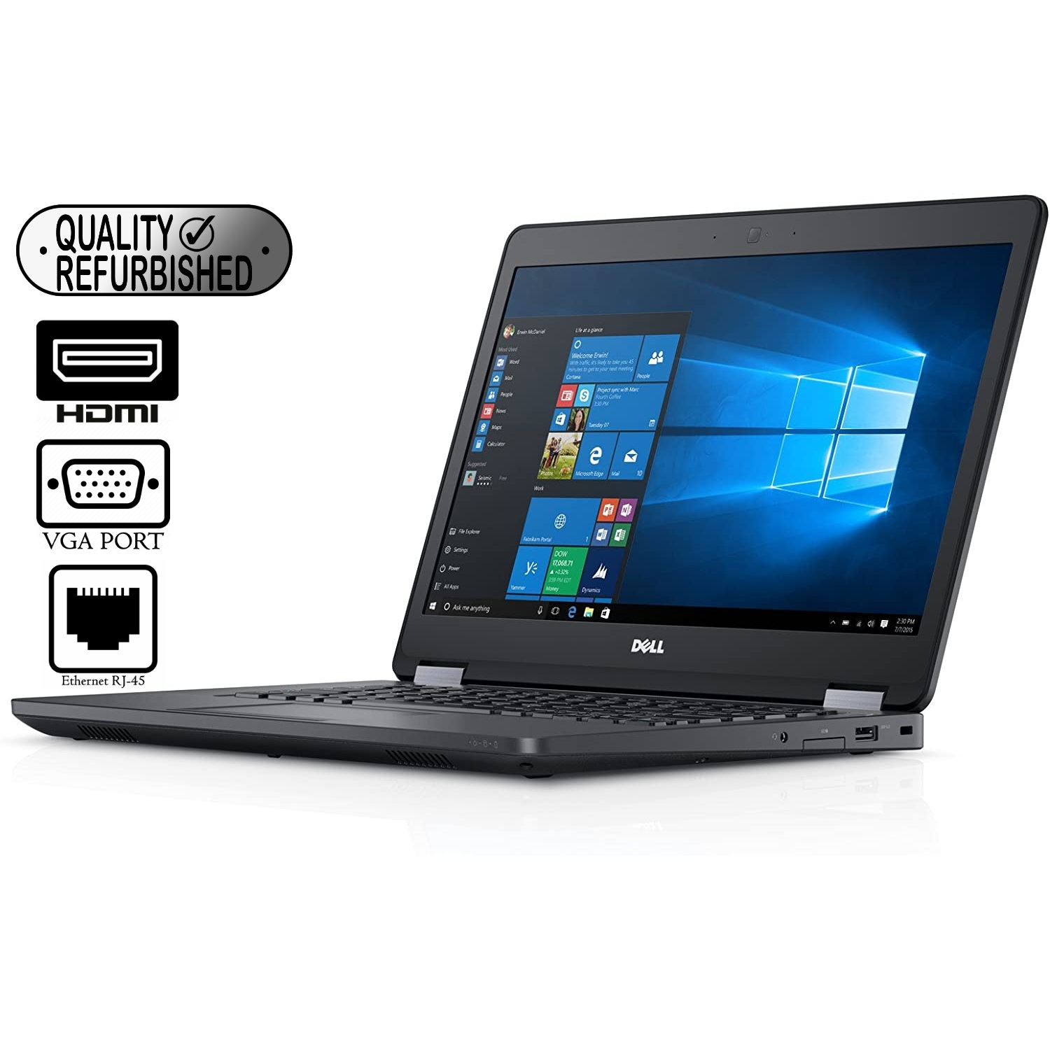 Refurbished (Good) - DELL Latitude E5470 14in Laptop Intel Core i5-6200U 2.3GHz 16GB DDR4, 1TB SSD, Webcam Windows 10 Pro