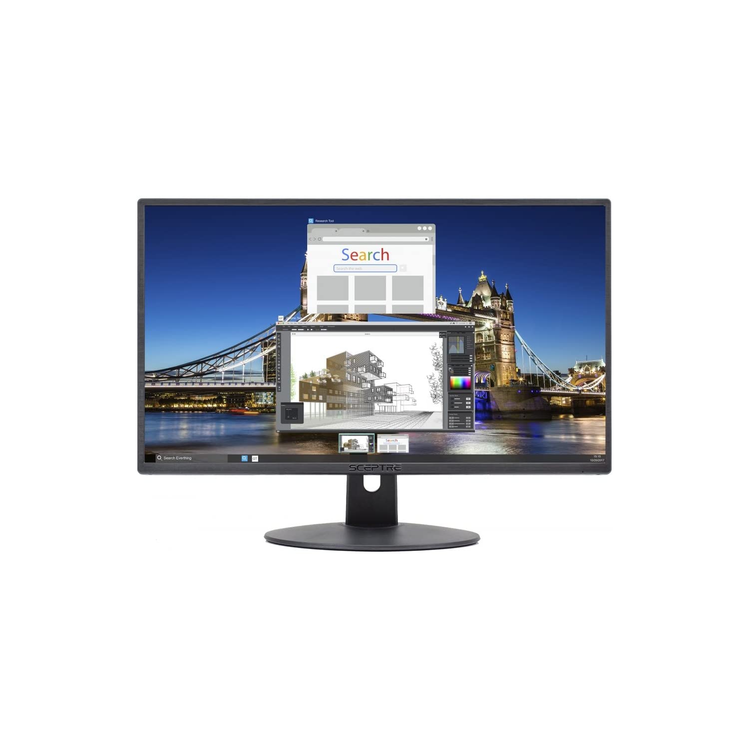 20" 1600x900 75Hz Ultra Thin LED Monitor 2x HDMI VGA Built-in Speakers, Machine Black Wide Viewing Angle 170 (Horizontal) / 160 (Vertical)