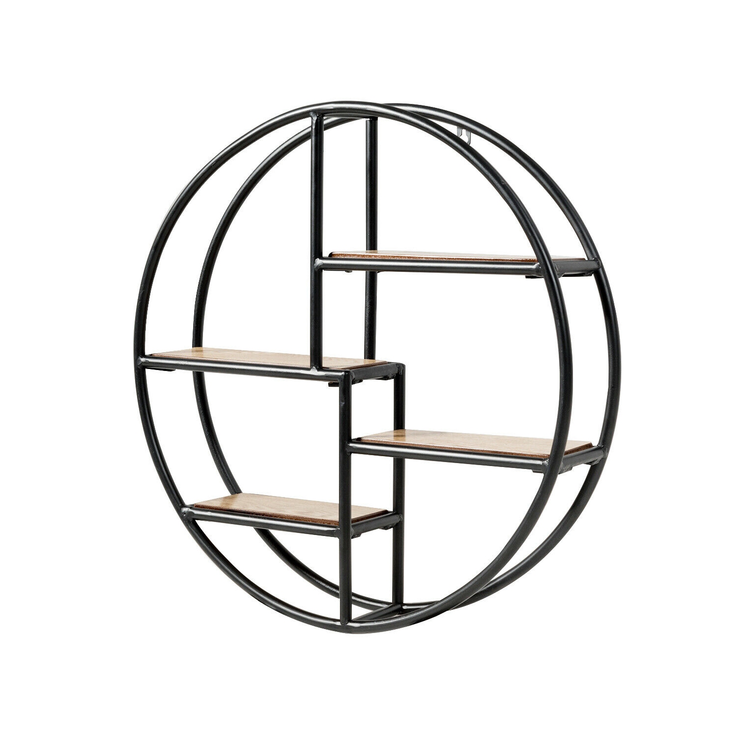 Hanging Storage Shelf Circular Wall-Mounted 4-Tier Rack