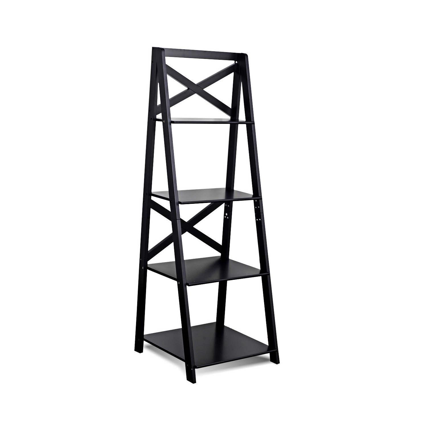 Bibliothèque à échelle à 4 niveaux peu encombrante