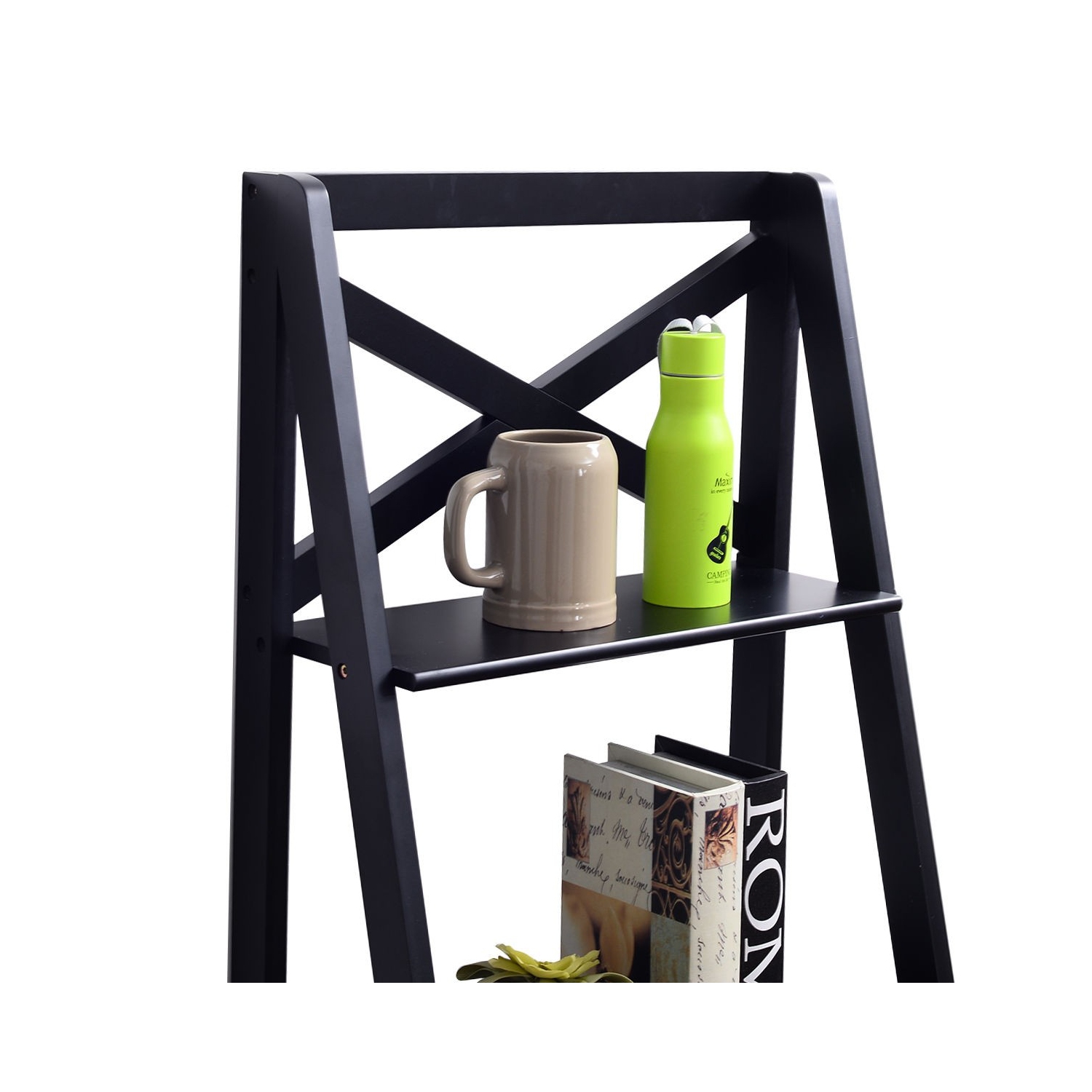 Bibliothèque à échelle à 4 niveaux peu encombrante