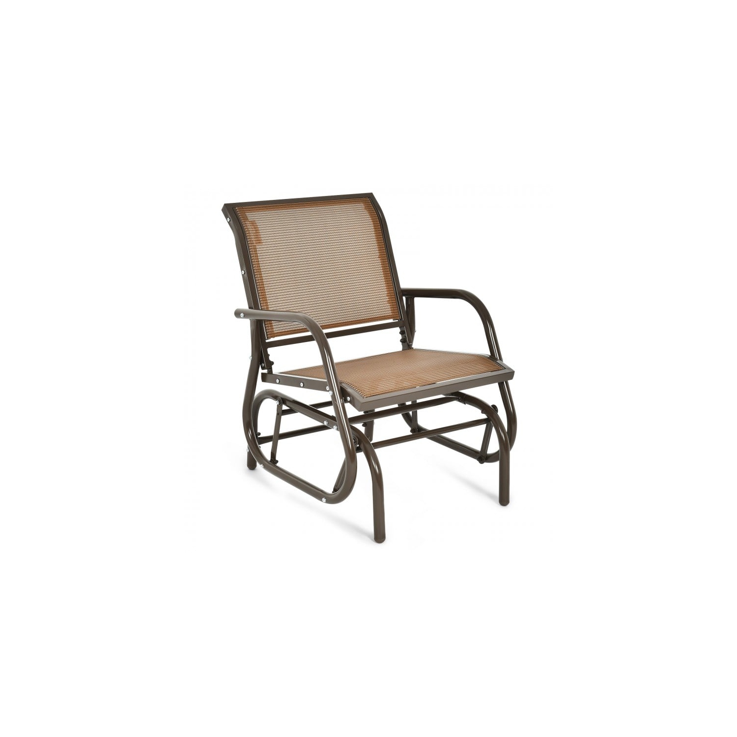 Outdoor Single Swing Glider Rocking Chair with Armrest