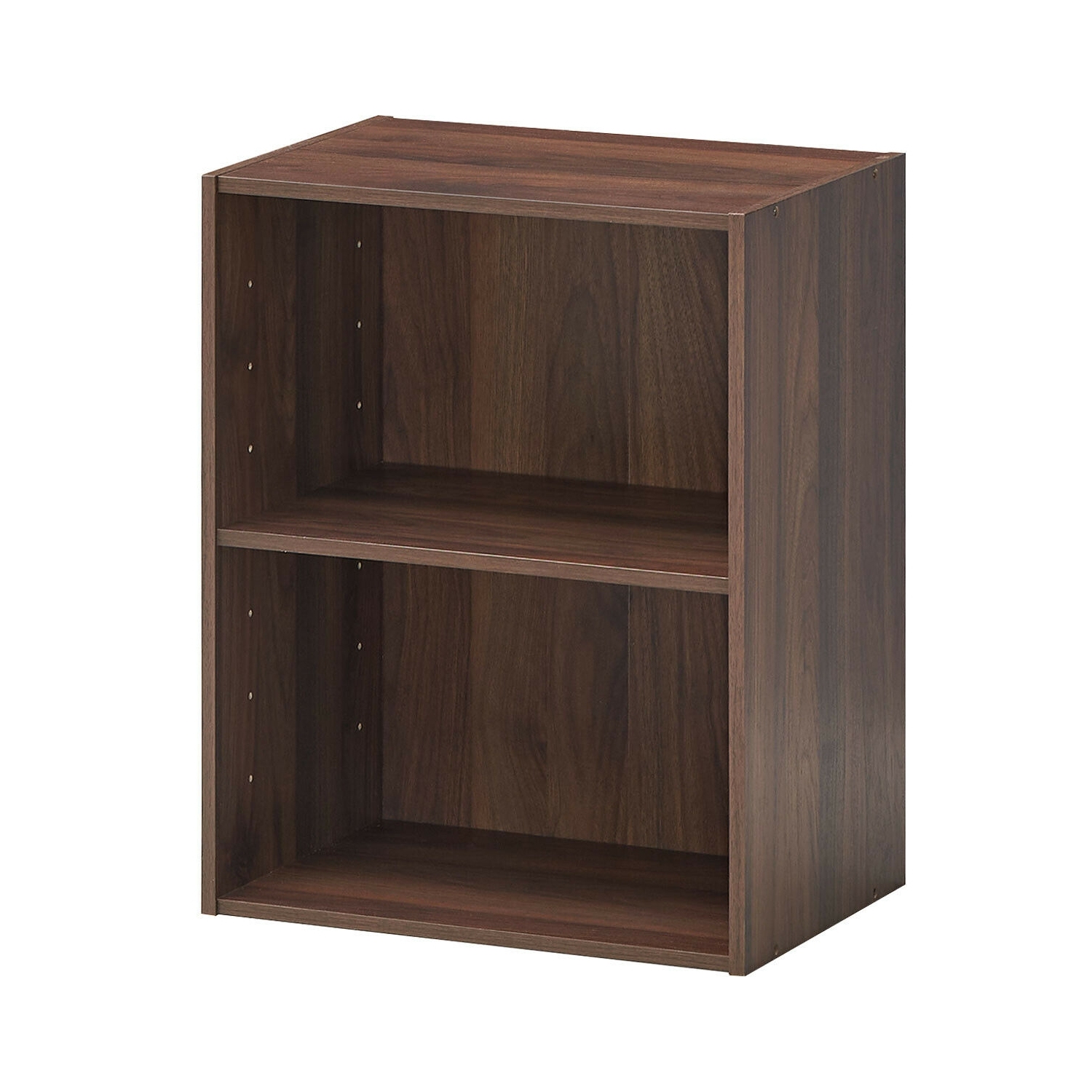 2-Layer Multifunctional Furniture Display Cabinet with Large Capacity Storage Space-Walnut