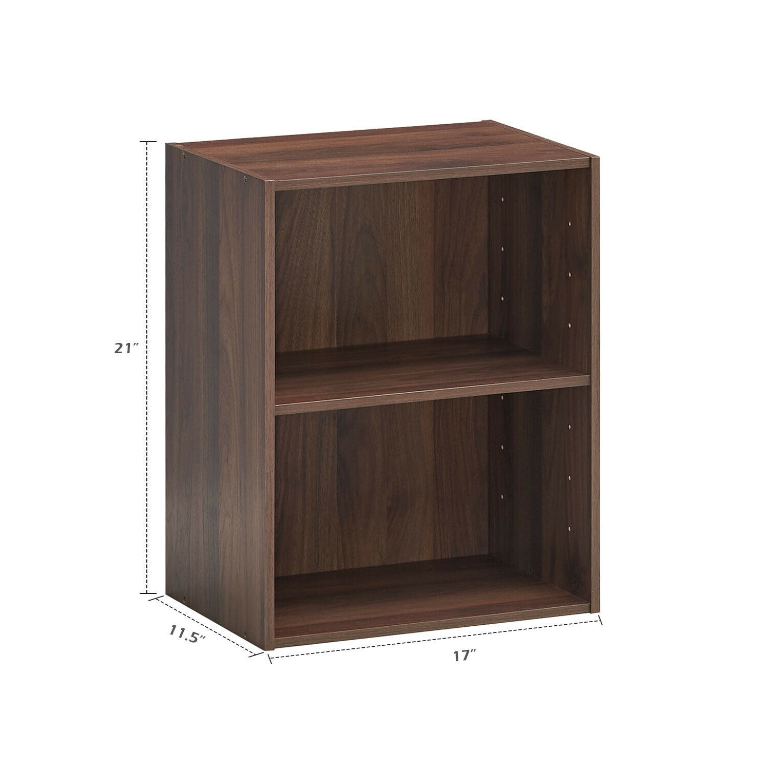 2-Layer Multifunctional Furniture Display Cabinet with Large Capacity Storage Space-Walnut