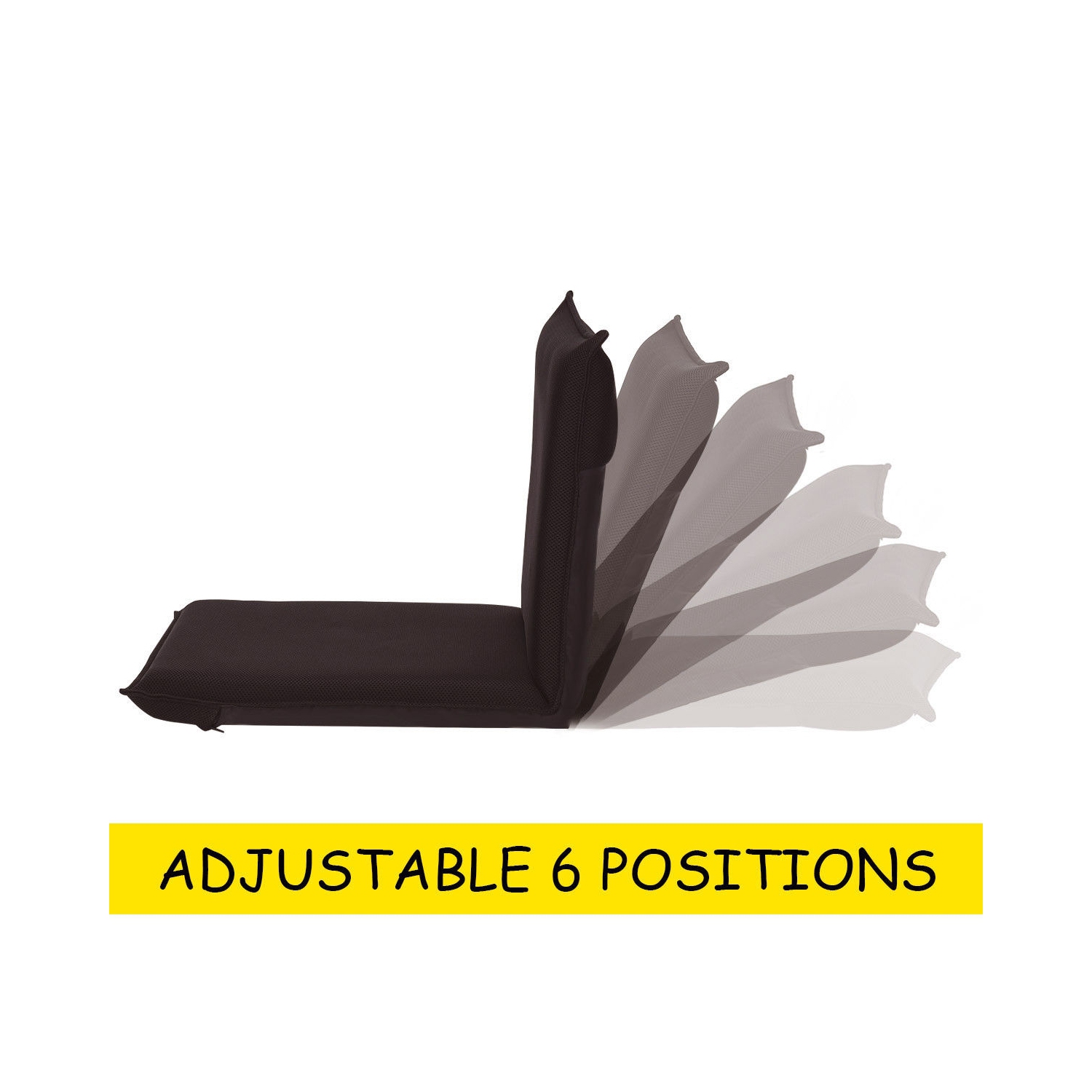 Adjustable 6 position Folding Lazy Man Sofa Chair Floor Chair-Coffee