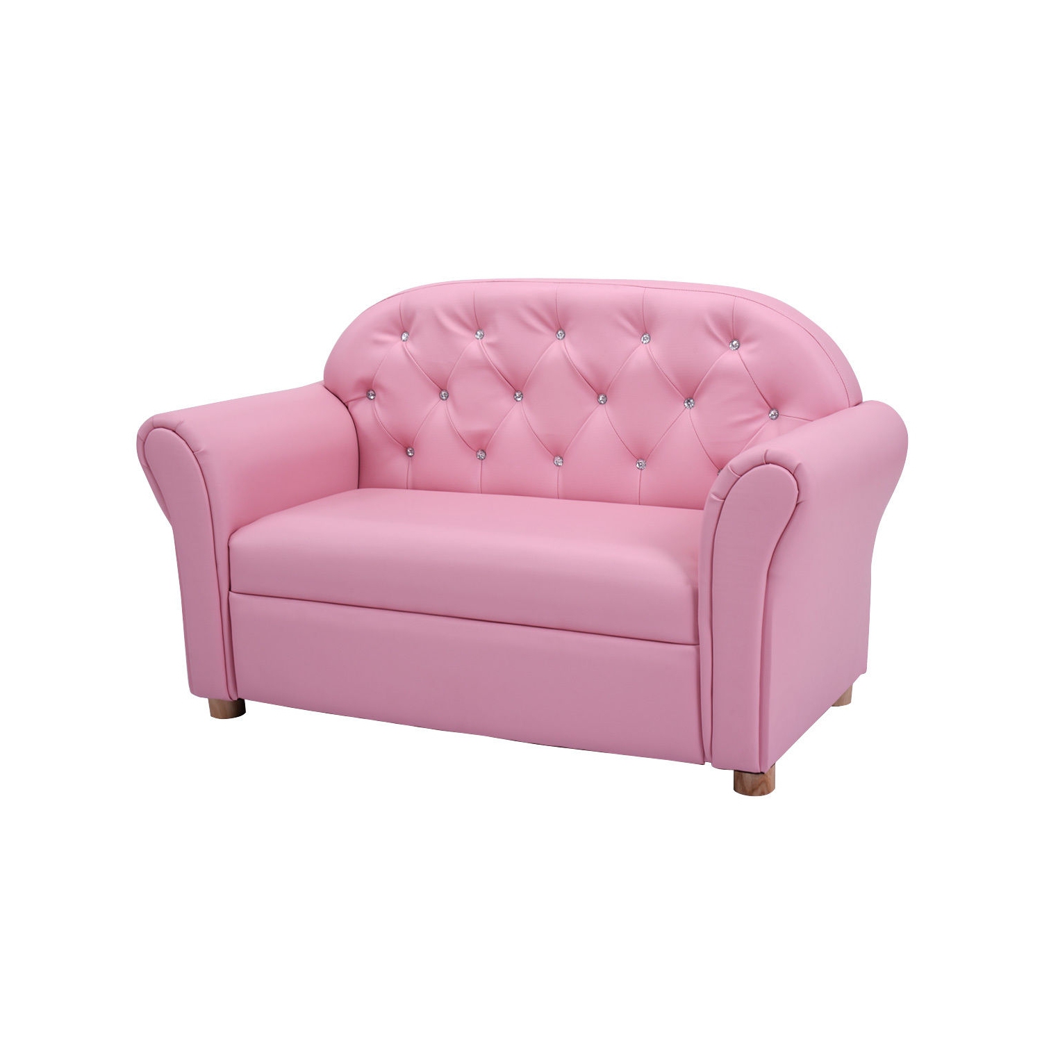 Kids Princess Sofa Chair with Armrests – Toddler Lounge Couch for Girls