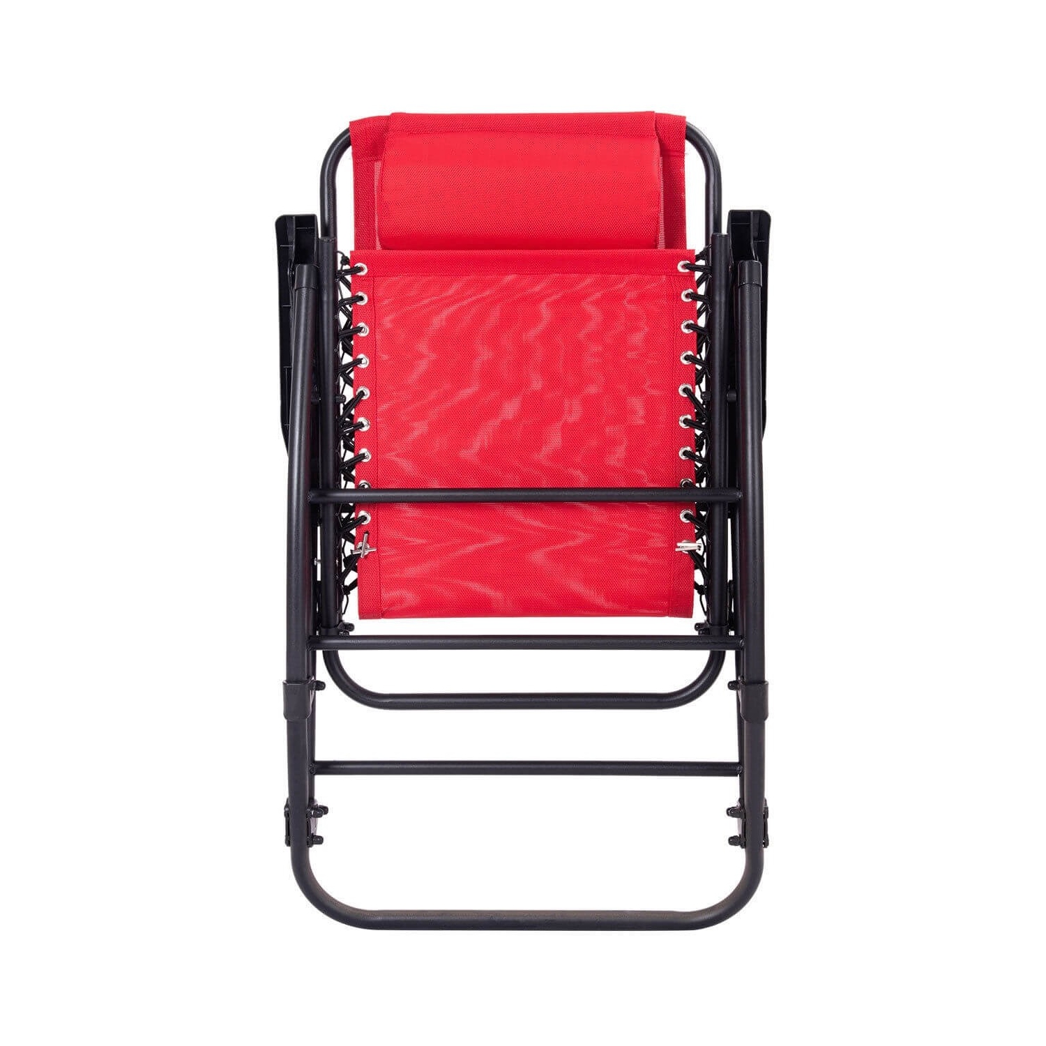 Chaise berçante pliante Zero Gravity pour patio extérieur avec appuie-tête