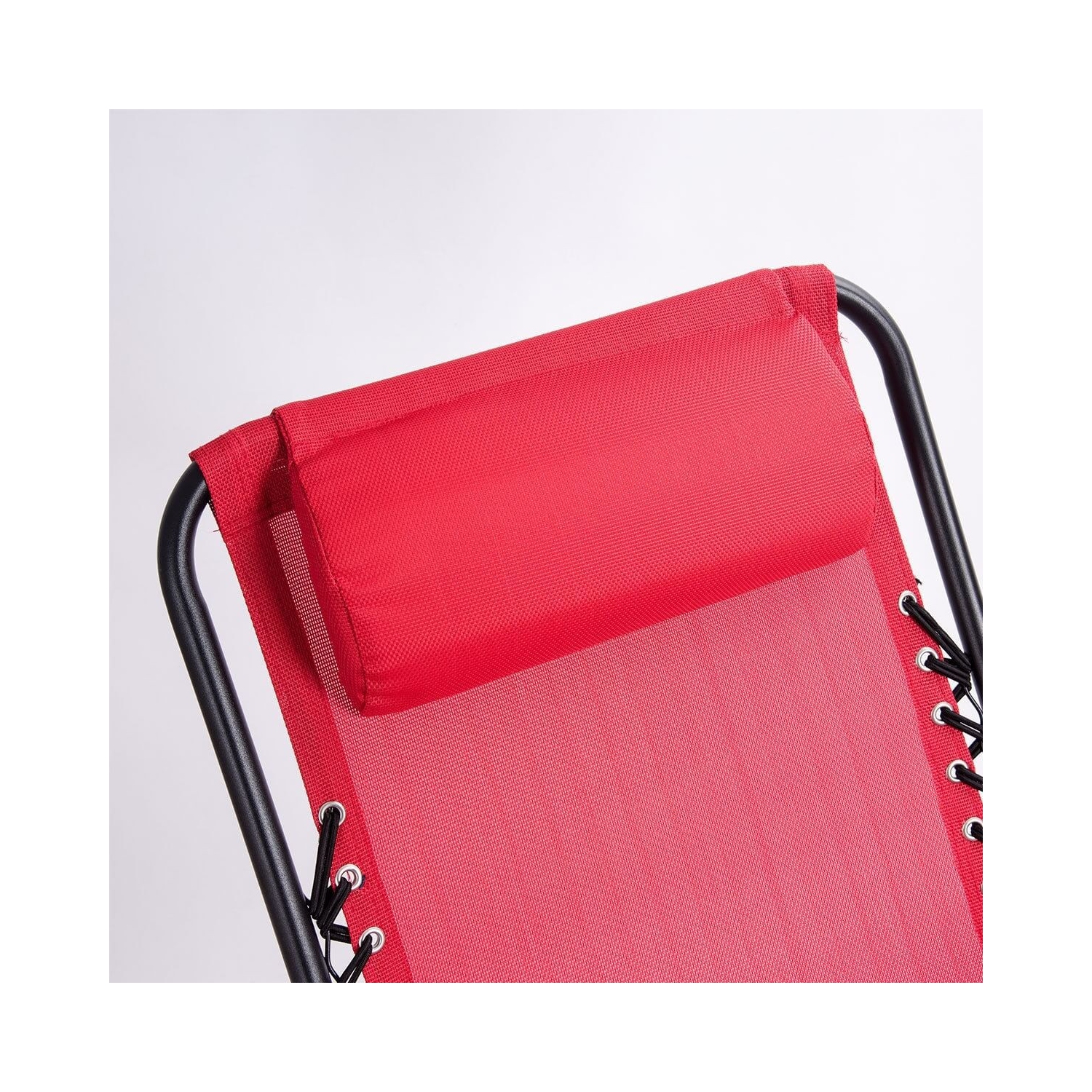 Chaise berçante pliante Zero Gravity pour patio extérieur avec appuie-tête