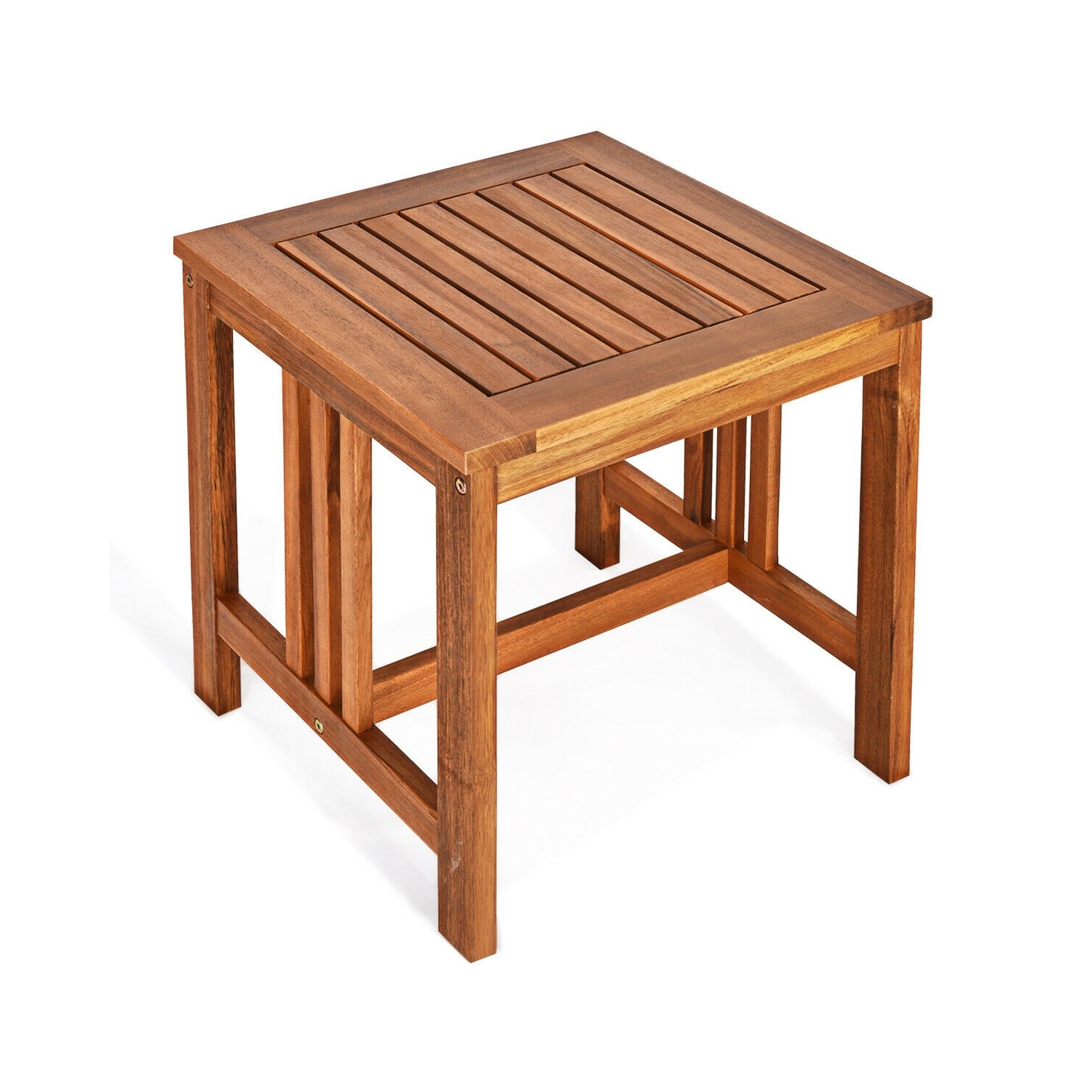 3 Pcs Solid Wood Outdoor Patio Sofa Furniture Set-White