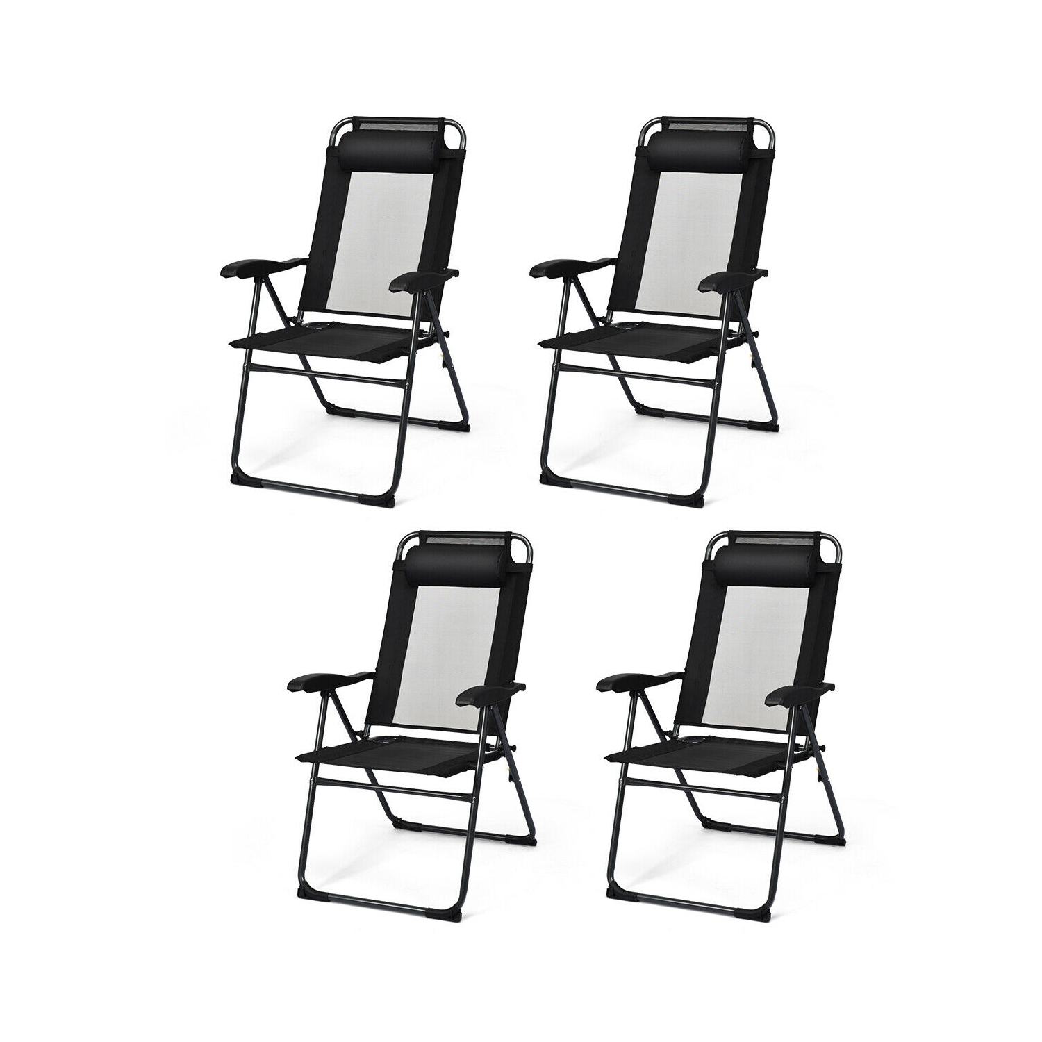 adjustable reclining folding chair