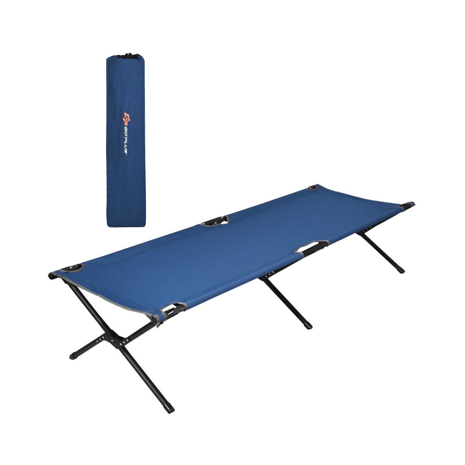Adults Kids Folding Camping Cot-Blue